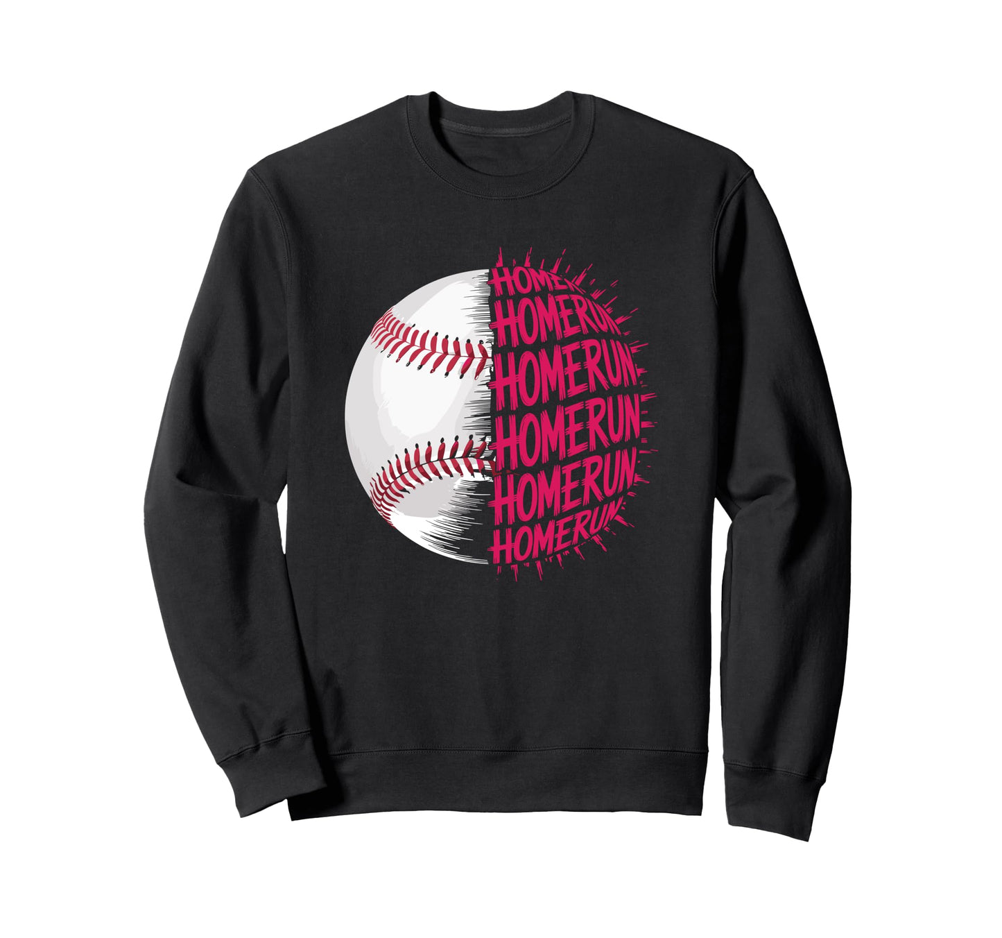 Homerun Baseball Player Team And Sweatshirt - Minimalist Print for Adults - T-Shirt, Sweatshirt, Hoodie