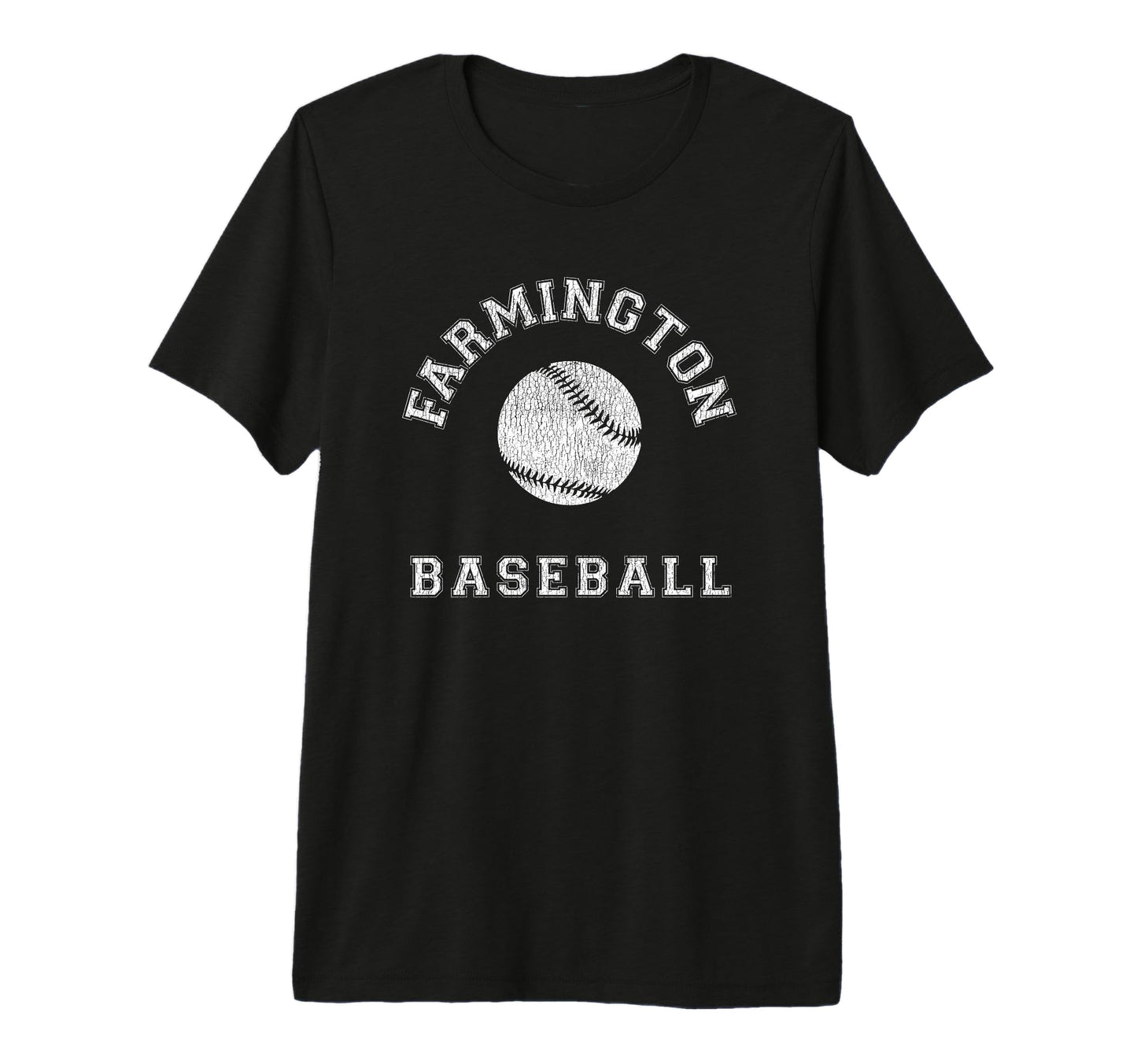 Farmington Baseball Distressed Tri Blend T-Shirt - Trendy Graphic Unisex - T-Shirt, Sweatshirt, Hoodie