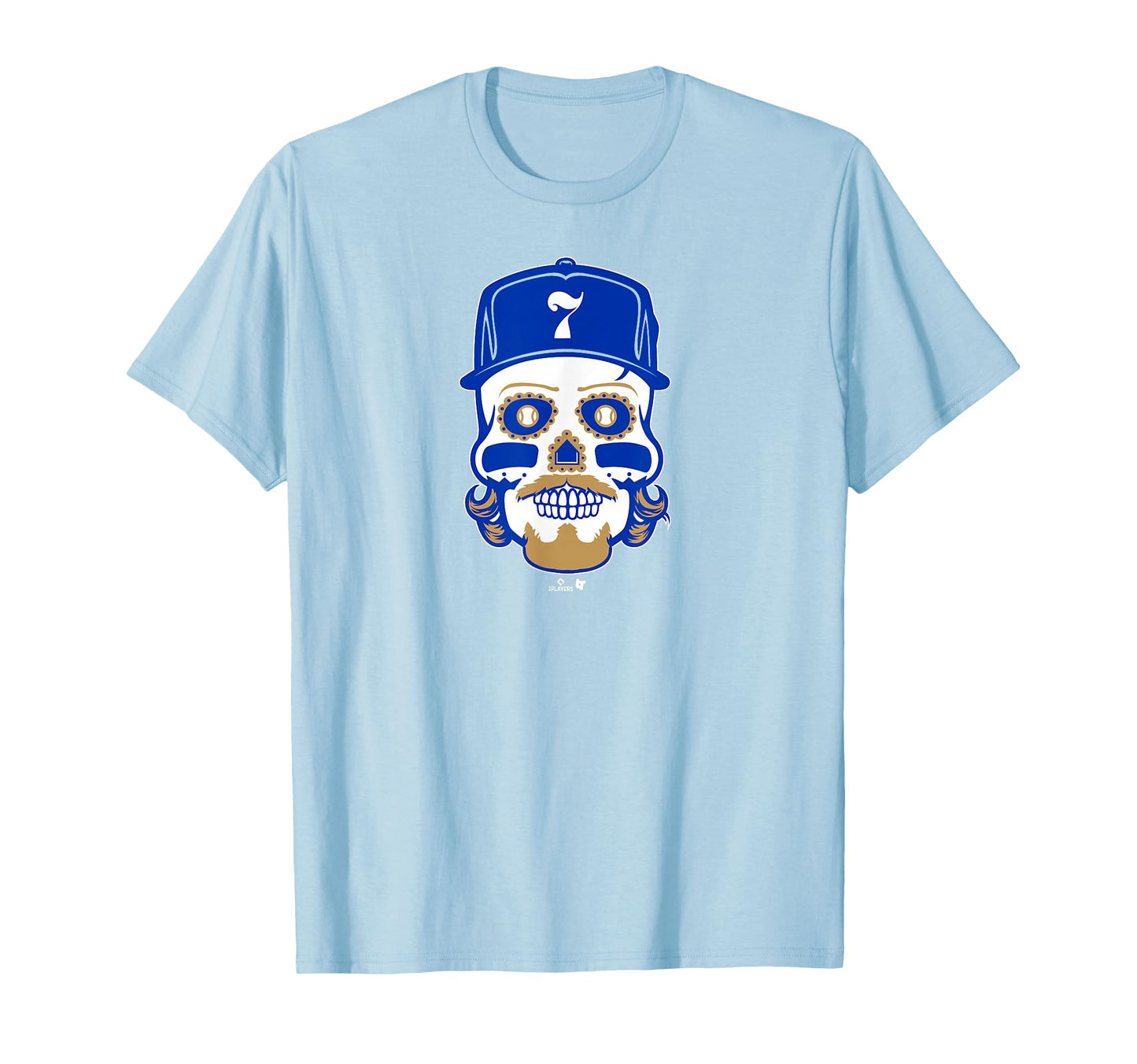 Bobby Witt Jr Sugar Skull Kansas T-Shirt - Casual Everyday Wear Unisex - T-Shirt, Sweatshirt, Hoodie
