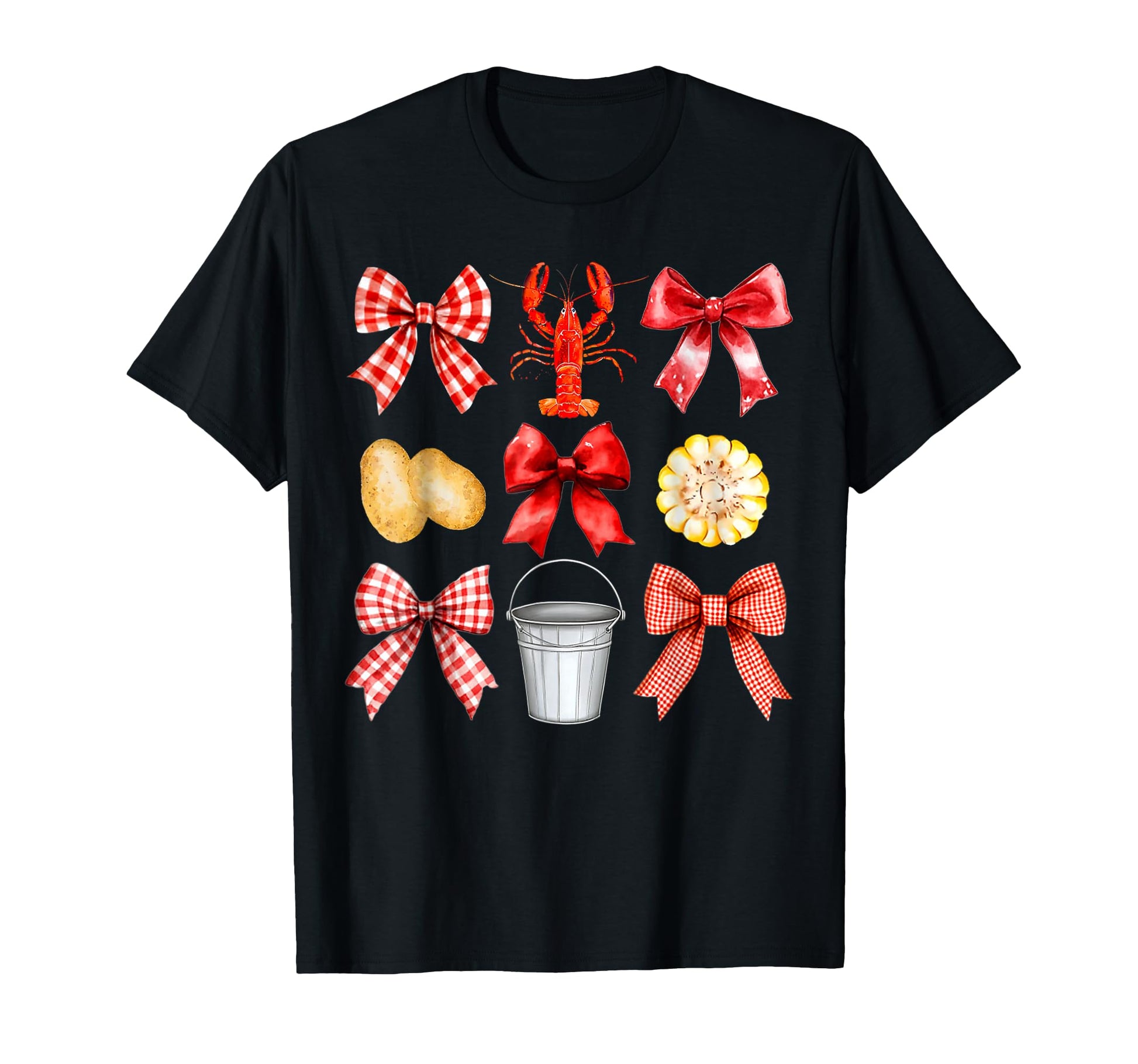 Funny Bow Coquette Crawfish Boil Y2K T-Shirt - Unique Graphic for Adults - T-Shirt, Sweatshirt, Hoodie