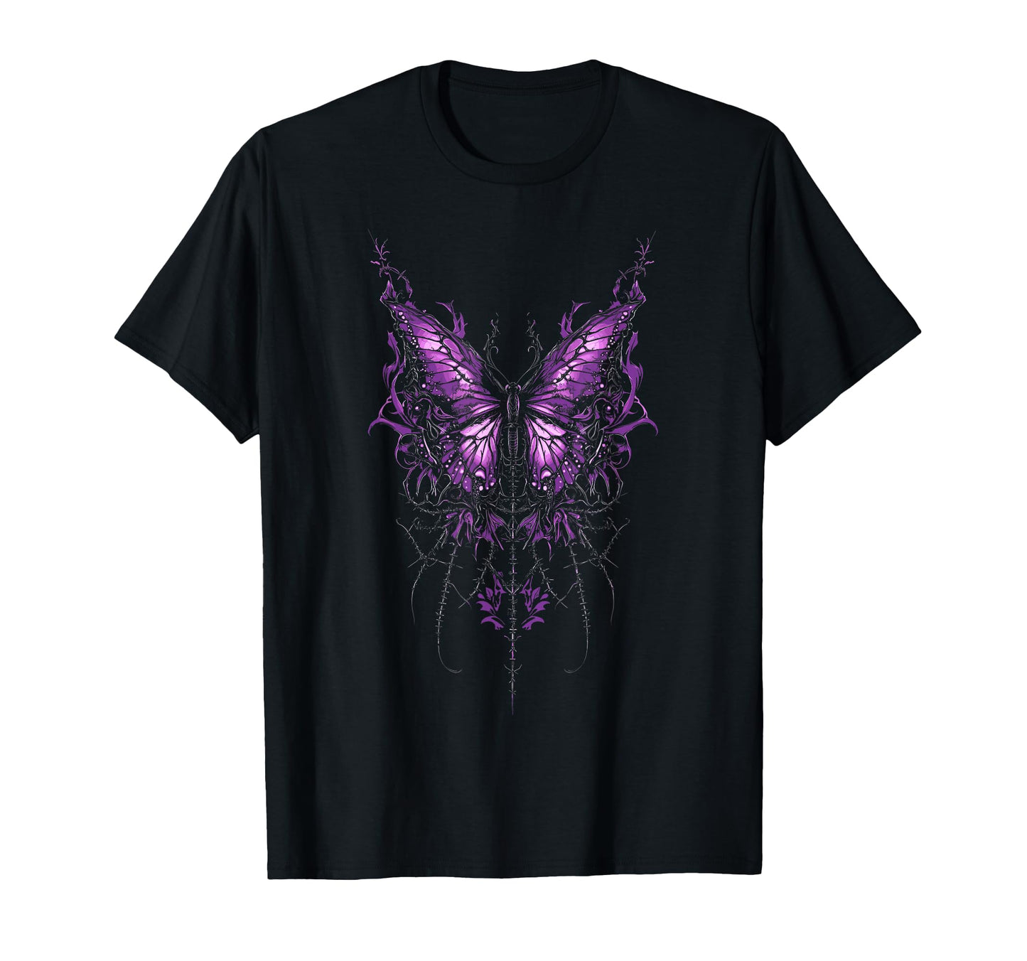 Y2K Gothic Butterfly Cybercore Aesthetic T-Shirt - Unique Graphic Unisex - T-Shirt, Sweatshirt, Hoodie