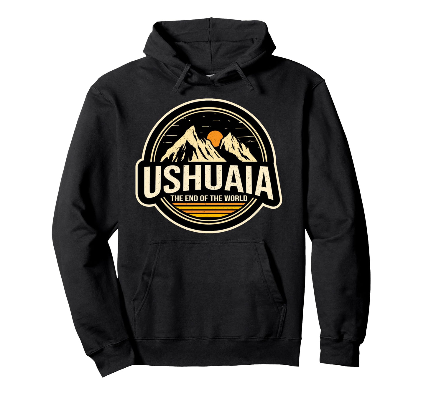 Ushuaia Argentina End World Badge Hoodie - Unique Graphic Men Women - T-Shirt, Sweatshirt, Hoodie