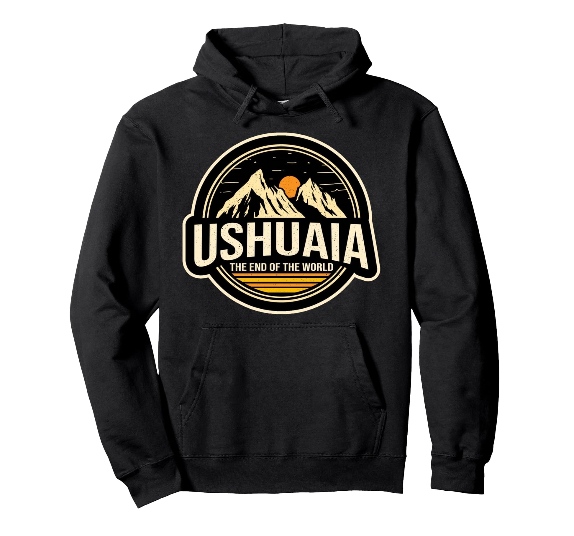 Ushuaia Argentina End World Badge Hoodie - Unique Graphic Men Women - T-Shirt, Sweatshirt, Hoodie