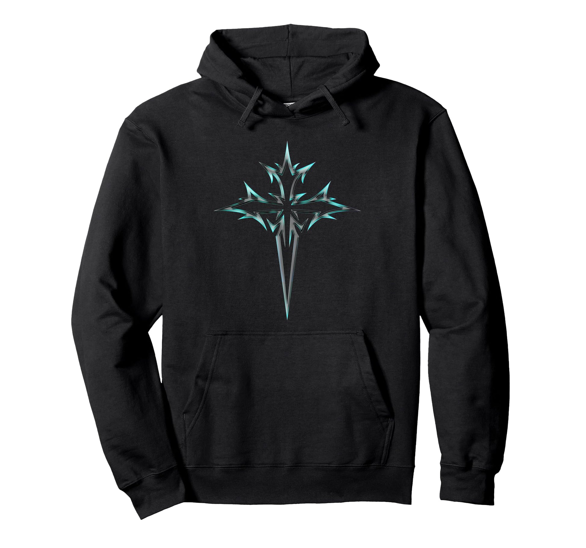 Gothic Cross Y2K Alt Aesthetic Emo Goth Hoodie - Unique Graphic for Adults - T-Shirt, Sweatshirt, Hoodie