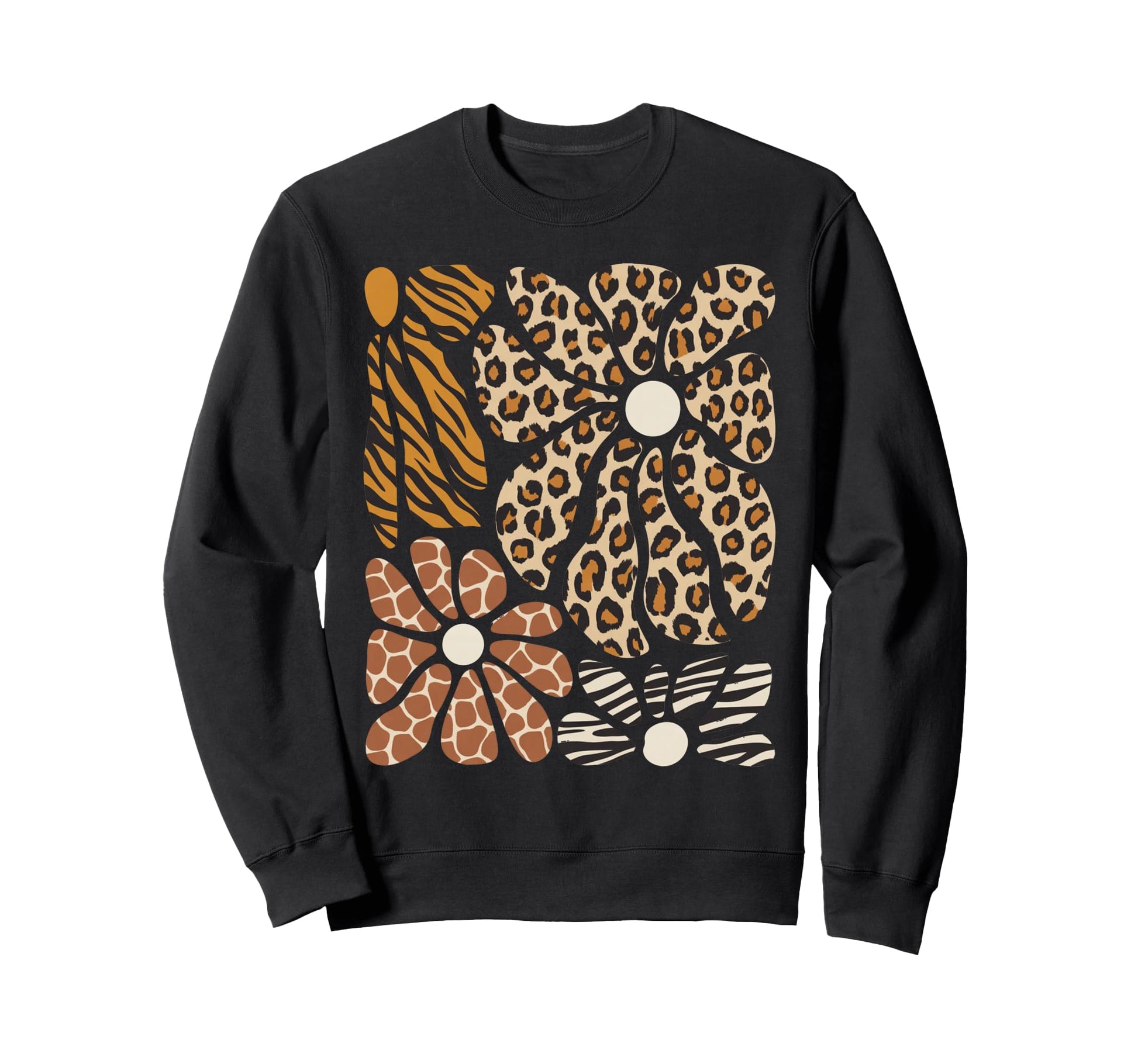 Safari Floral Boho Flowers Animals Sweatshirt - Trendy Graphic for Adults - T-Shirt, Sweatshirt, Hoodie