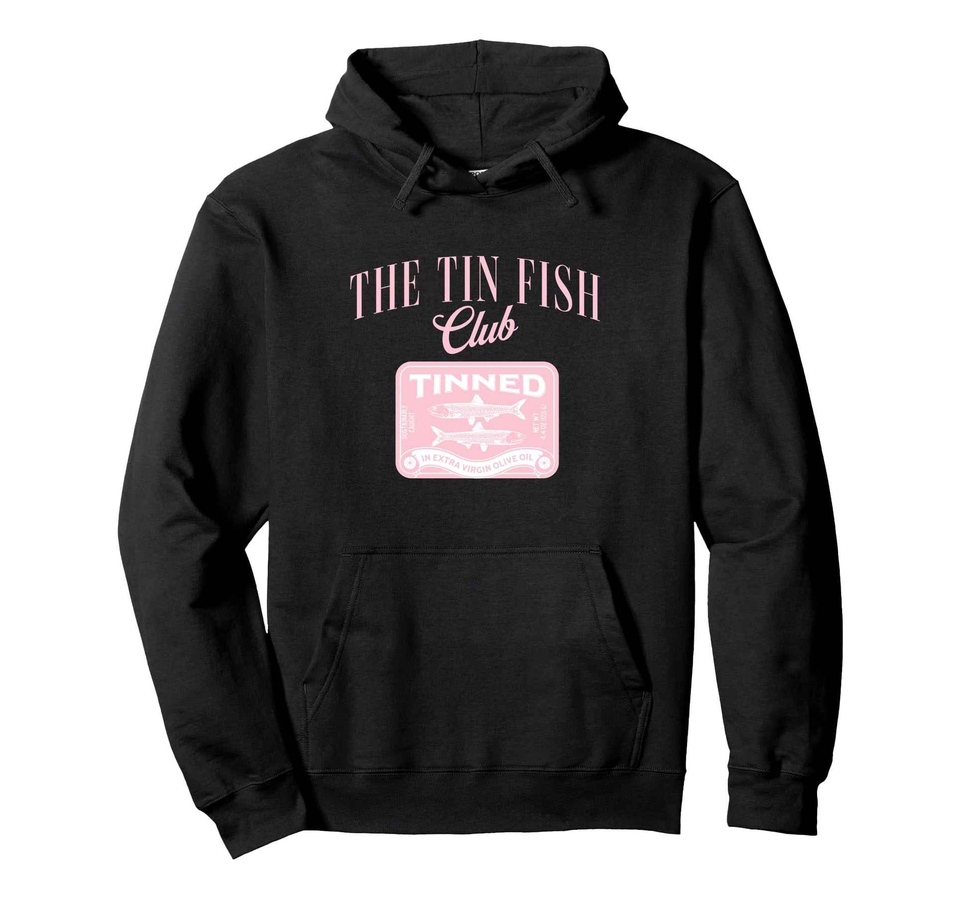 Tin Fish Club Tinned Fish Y2K Hoodie - Aesthetic Graphic for Adults - T-Shirt, Sweatshirt, Hoodie