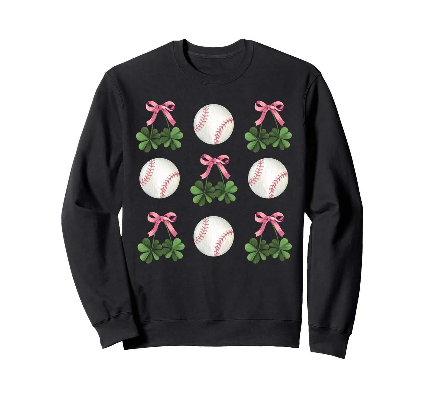 Coquette Baseball And Shamrock St Sweatshirt - Streetwear Style Men Women - T-Shirt, Sweatshirt, Hoodie