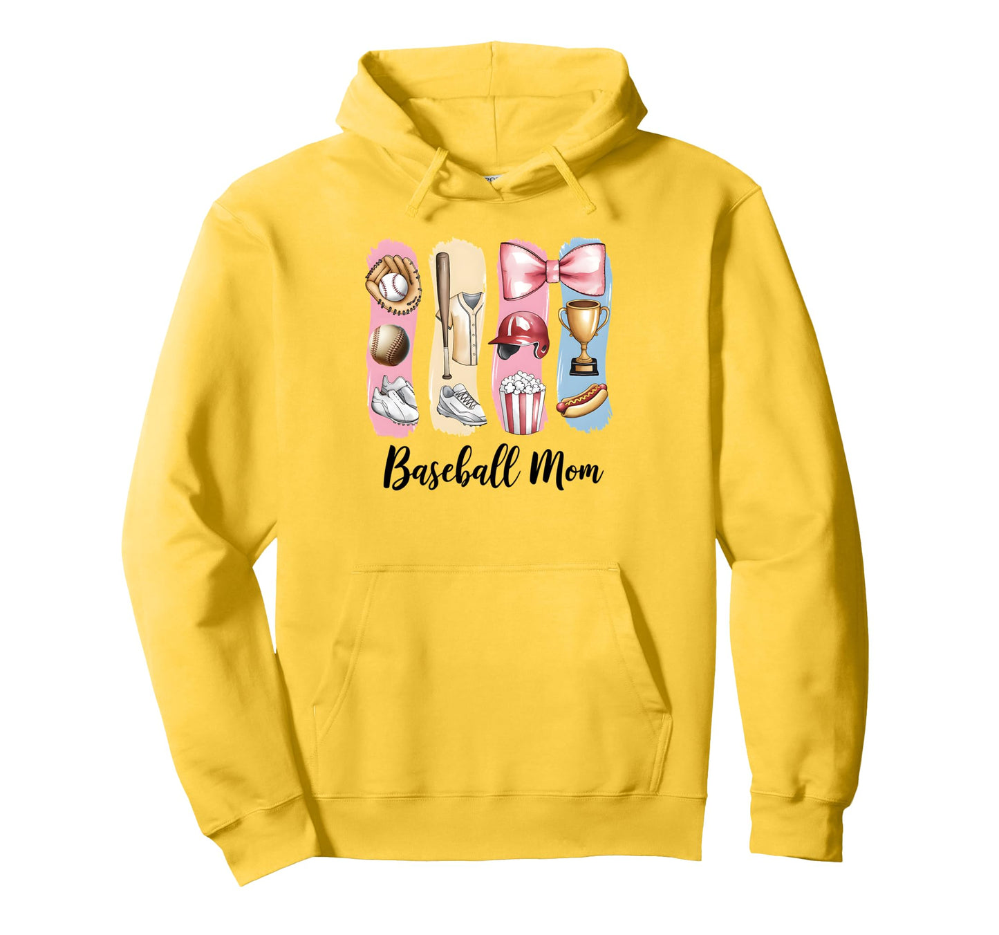 Baseball Coquette Bow Mothers Day Hoodie - Custom Art Print for Adults - T-Shirt, Sweatshirt, Hoodie