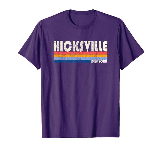 70S 80S Hometown Hicksville Ny T-Shirt - Novelty Apparel Men Women - T-Shirt, Sweatshirt, Hoodie