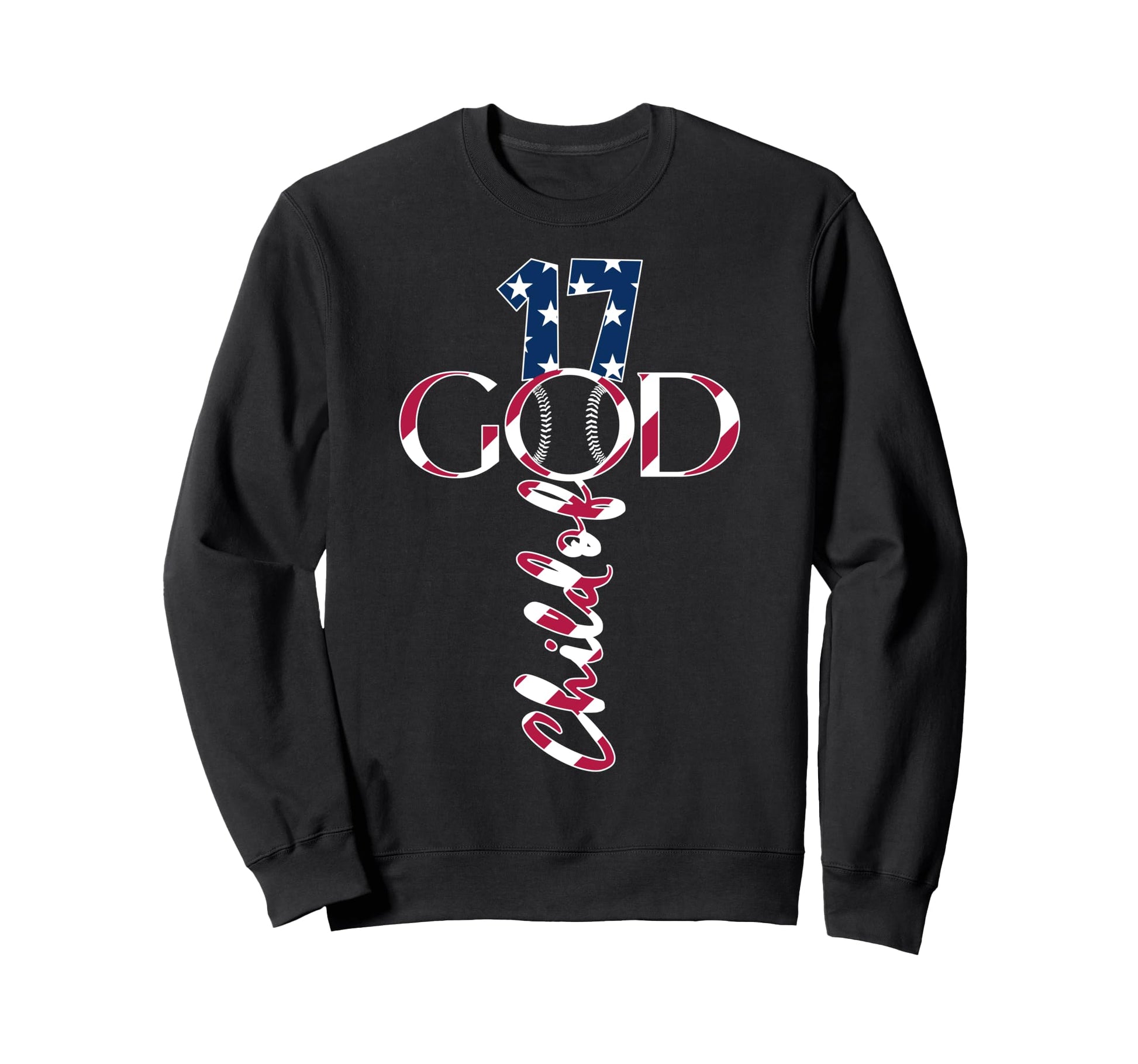 Baseball Jesus 17 Years Child God Sweatshirt - Trendy Graphic Unisex - T-Shirt, Sweatshirt, Hoodie