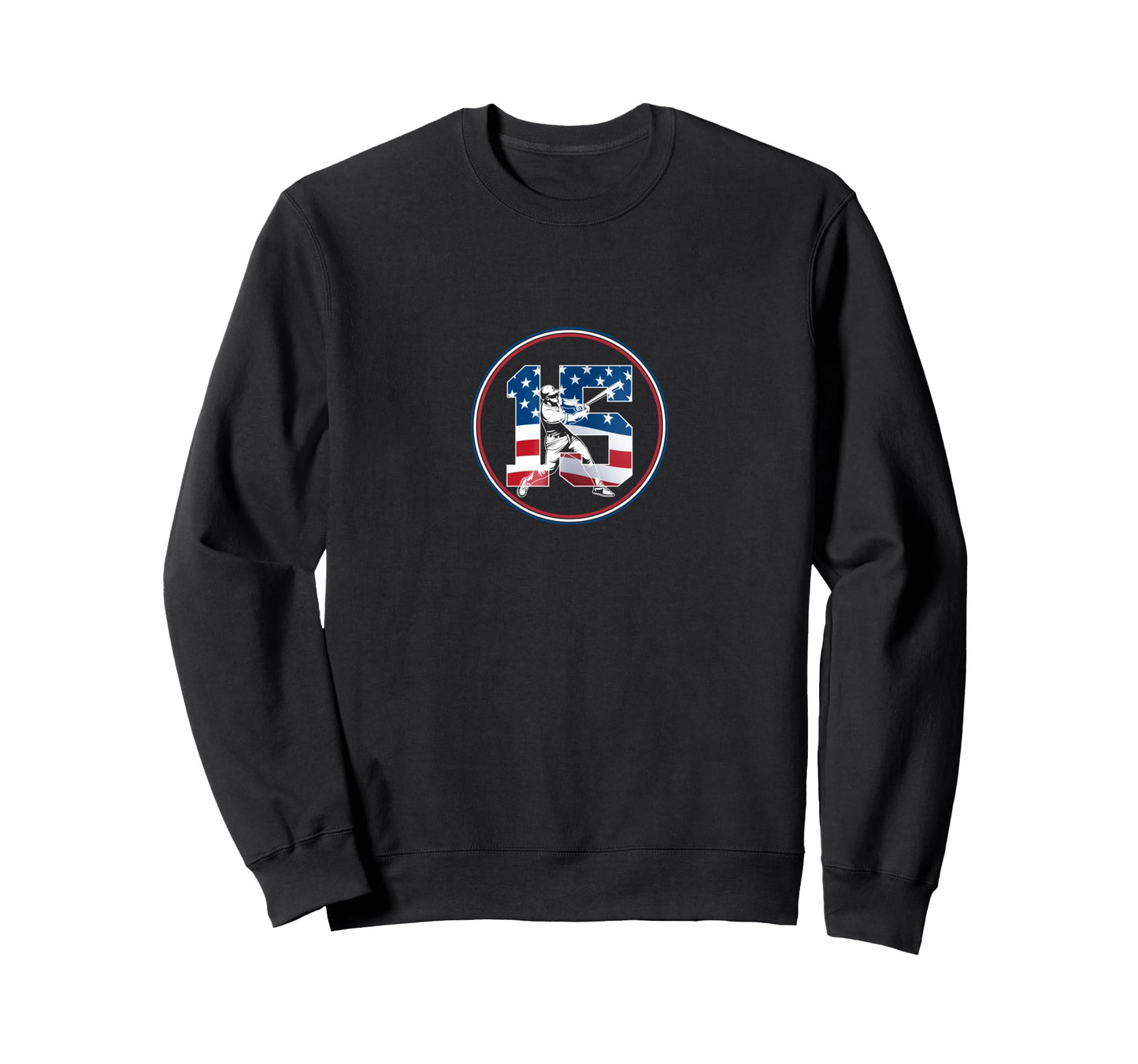Number 15 Years Baseball 15Th Sweatshirt - Custom Art Print Men Women - T-Shirt, Sweatshirt, Hoodie