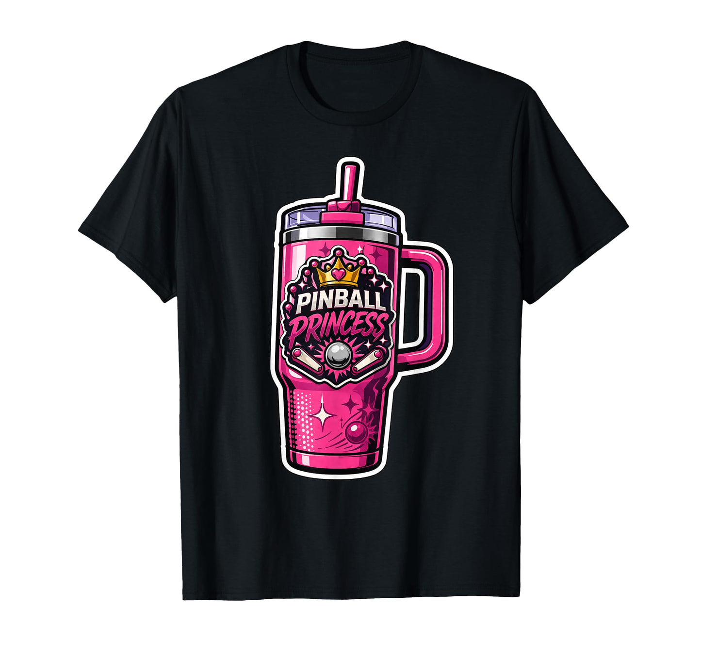Pinball Princess Machines Funny T-Shirt - Custom Art Print for Adults - T-Shirt, Sweatshirt, Hoodie