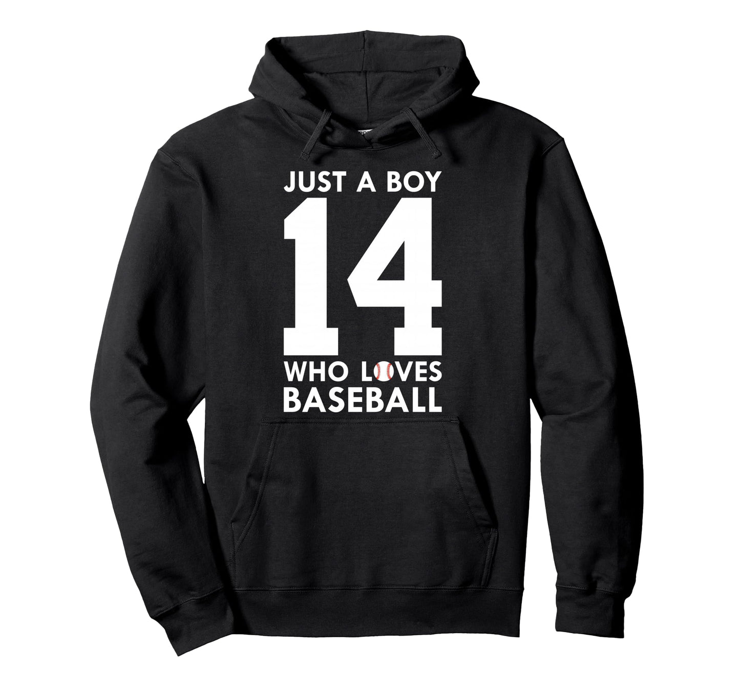 Just Who Loves Baseball 14Th Birthday Hoodie - Graphic Print for Adults - T-Shirt, Sweatshirt, Hoodie
