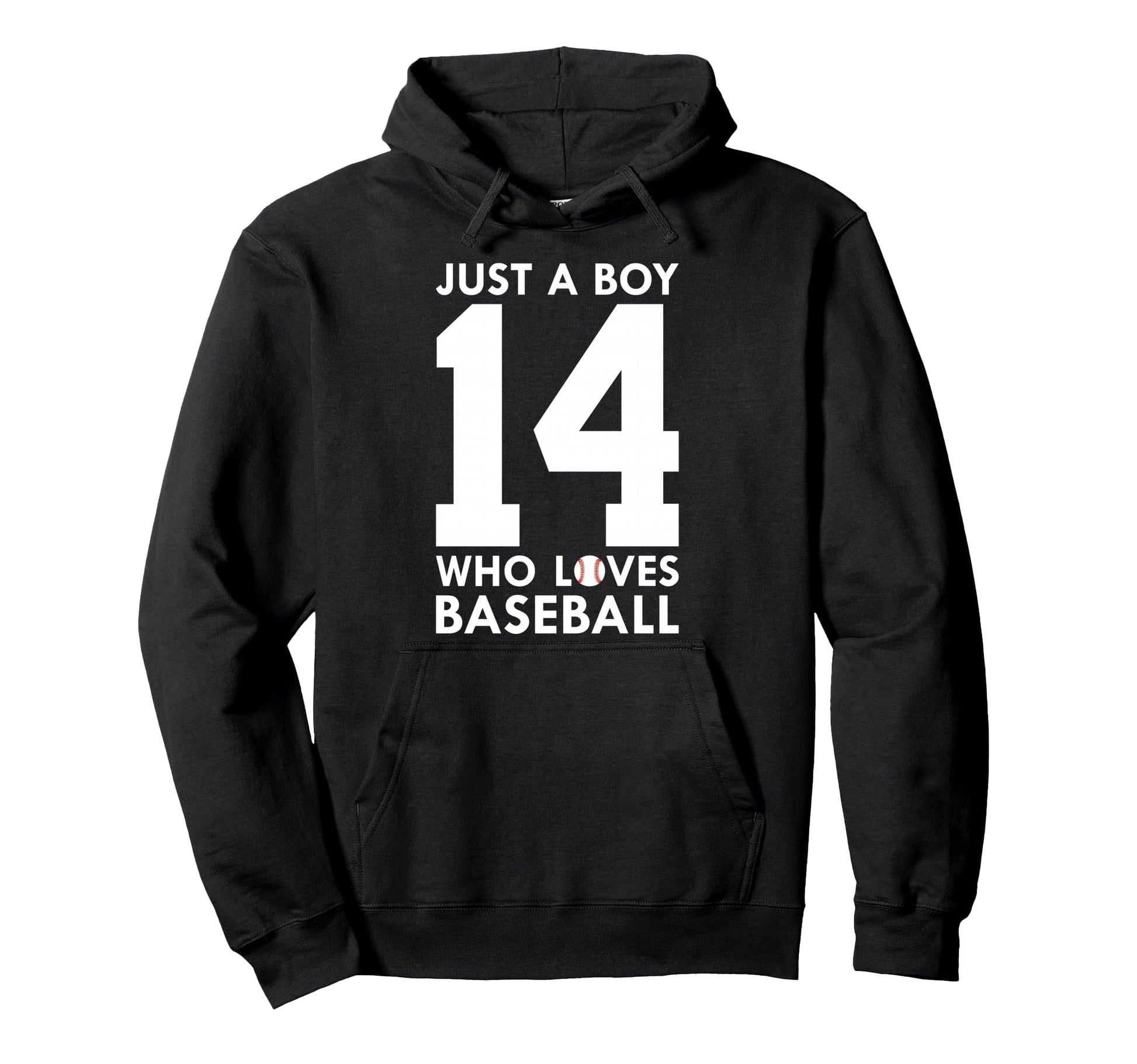 Just Who Loves Baseball 14Th Birthday Hoodie - Graphic Print for Adults - T-Shirt, Sweatshirt, Hoodie