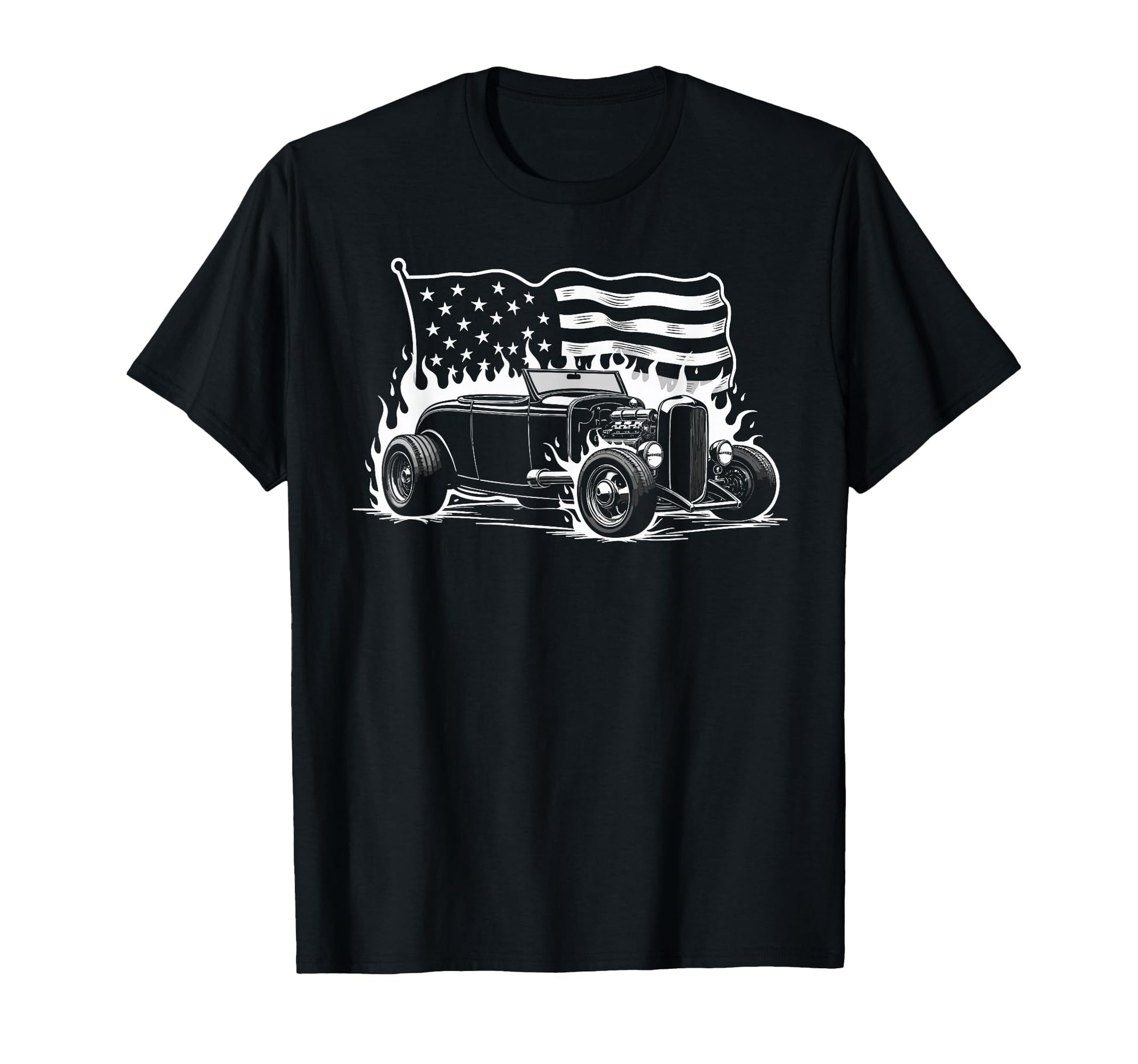 1932 Deuce Coupe American Flag T-Shirt - Trendy Graphic Men Women - T-Shirt, Sweatshirt, Hoodie