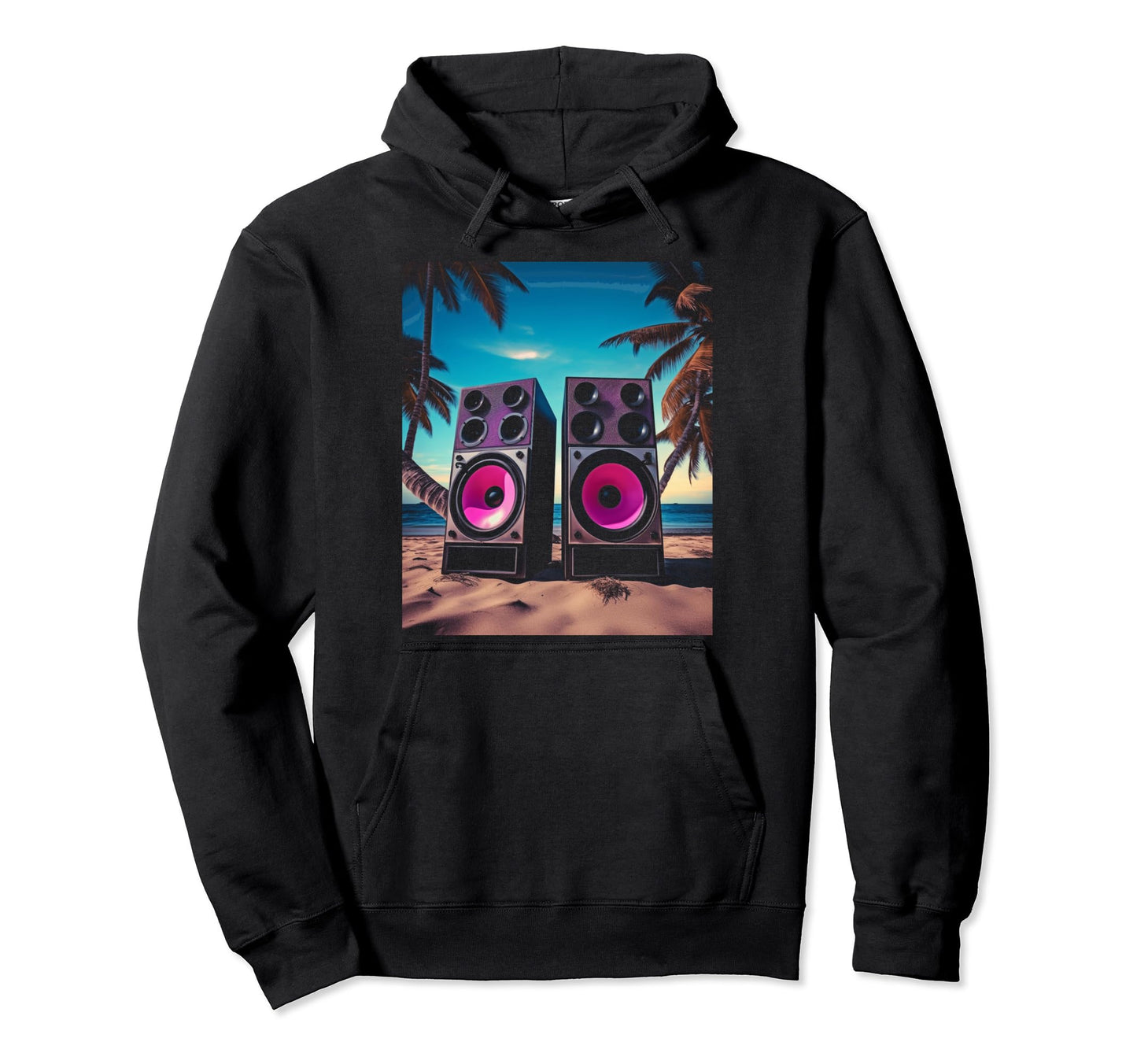 Vaporwave Stereo Speakers 80S Hoodie - Fun Novelty Design Men Women - T-Shirt, Sweatshirt, Hoodie