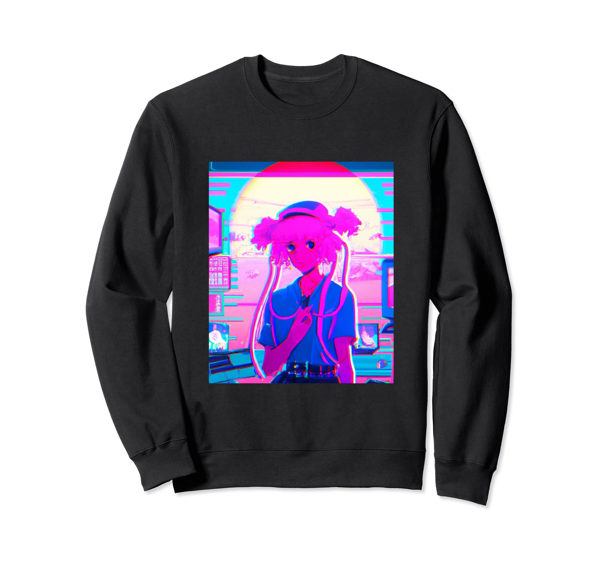 Pastel Aesthetic Anime Sweatshirt - Fun Novelty Design for Adults - T-Shirt, Sweatshirt, Hoodie