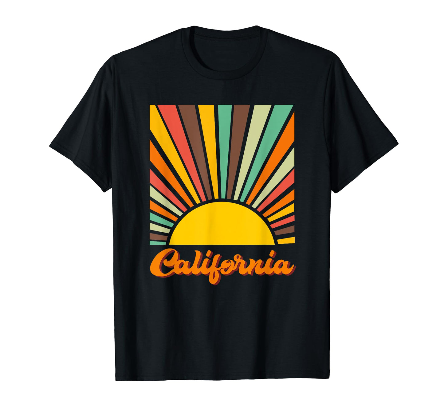 California Dreaming Sunset Waves West T-Shirt - Custom Art Print Men Women - T-Shirt, Sweatshirt, Hoodie