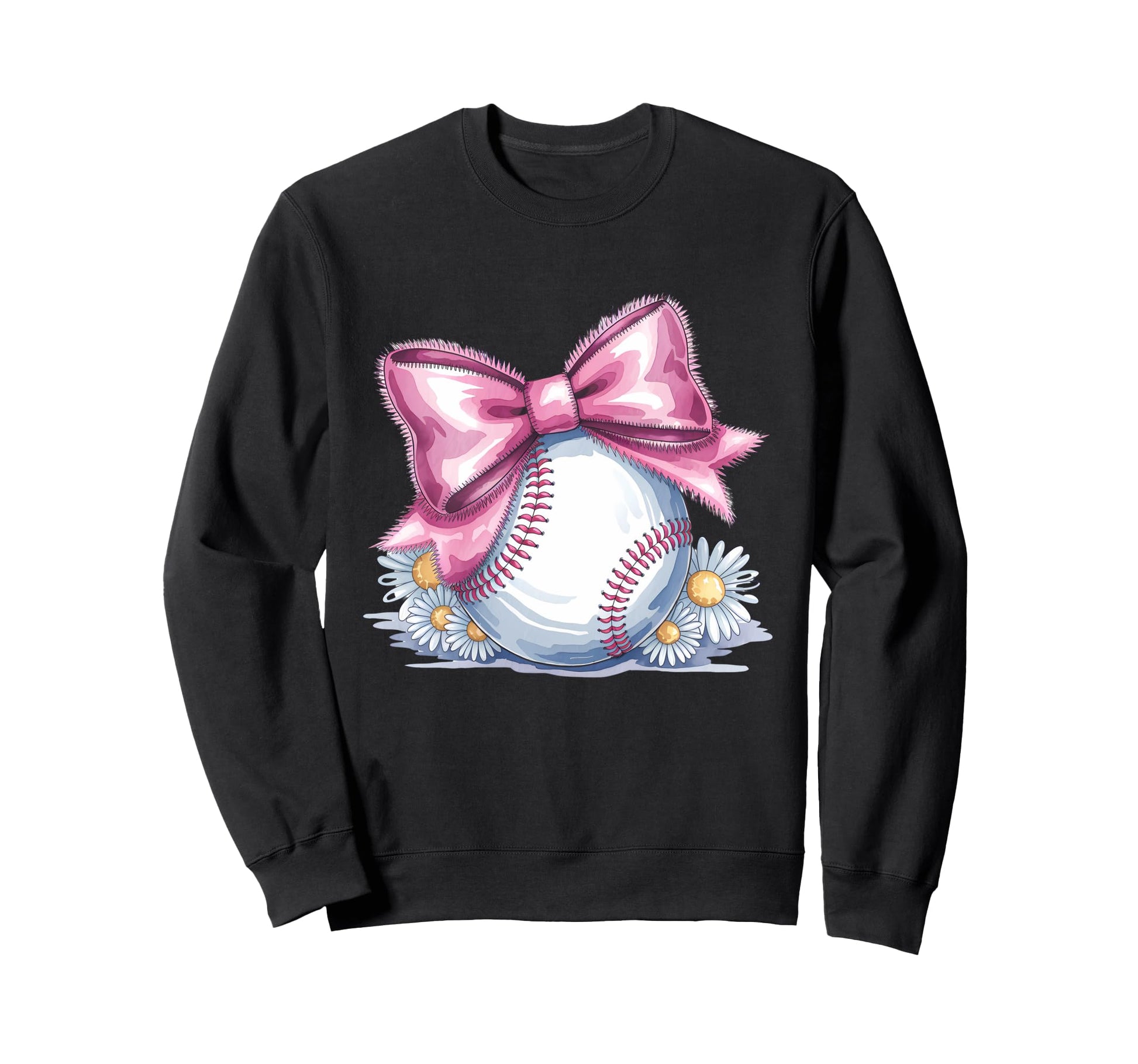 Baseball Coquette Bow Baseball Player Sweatshirt - Custom Art Print Unisex - T-Shirt, Sweatshirt, Hoodie