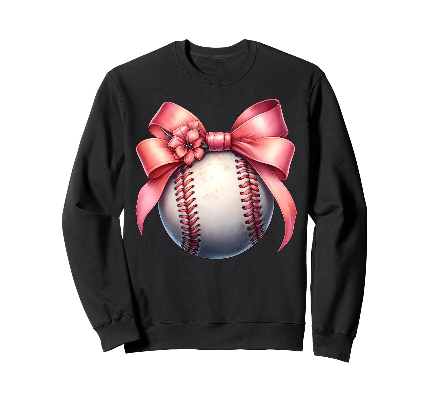 Coquette Bow Baseball Player Team Sweatshirt - Novelty Apparel Unisex - T-Shirt, Sweatshirt, Hoodie