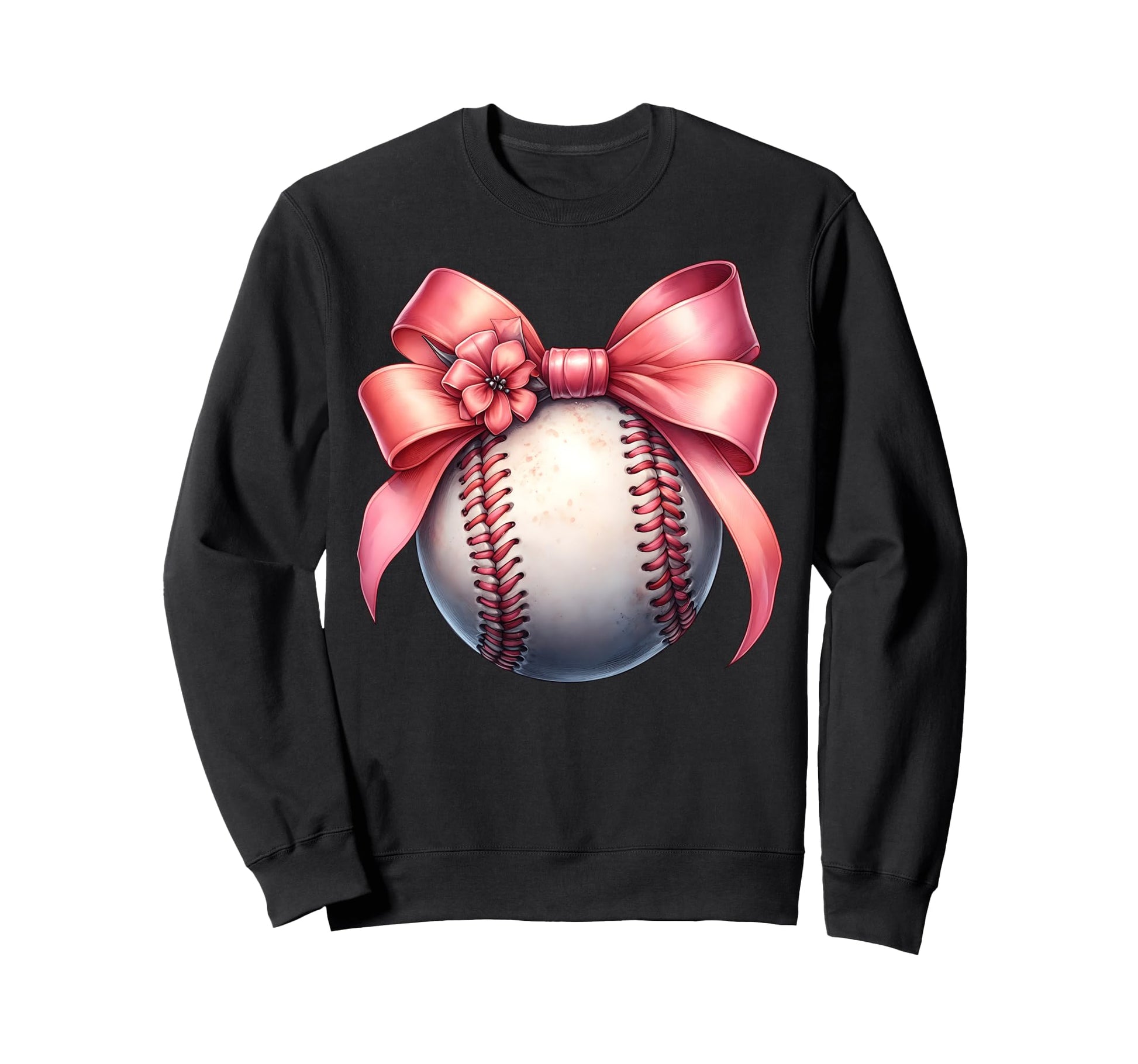Coquette Bow Baseball Player Team Sweatshirt - Novelty Apparel Unisex - T-Shirt, Sweatshirt, Hoodie