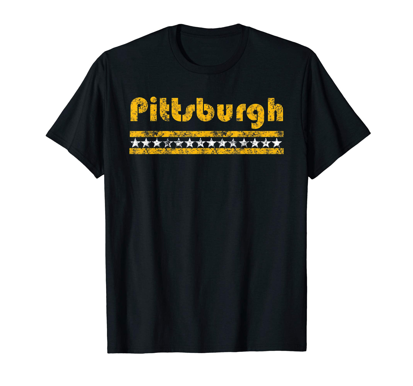 Pittsburgh Pennsylvania Star Stripe T-Shirt - Custom Art Print for Adults - T-Shirt, Sweatshirt, Hoodie