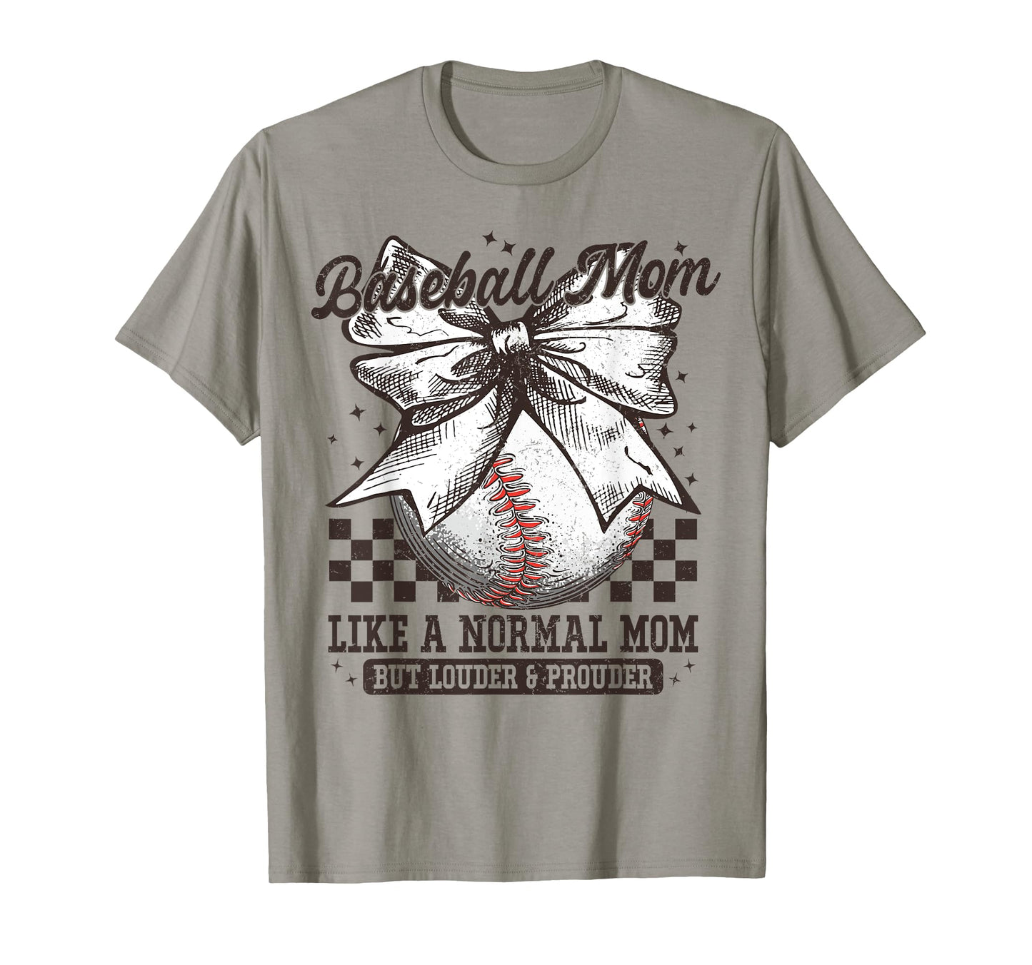 Bow Baseball Mom Like Normal Mom T-Shirt - Fun Novelty Design Men Women - T-Shirt, Sweatshirt, Hoodie