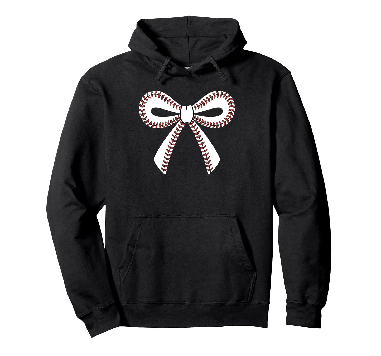 Baseball Bow Baseball Mom Mama Hoodie - Casual Everyday Wear Unisex - T-Shirt, Sweatshirt, Hoodie