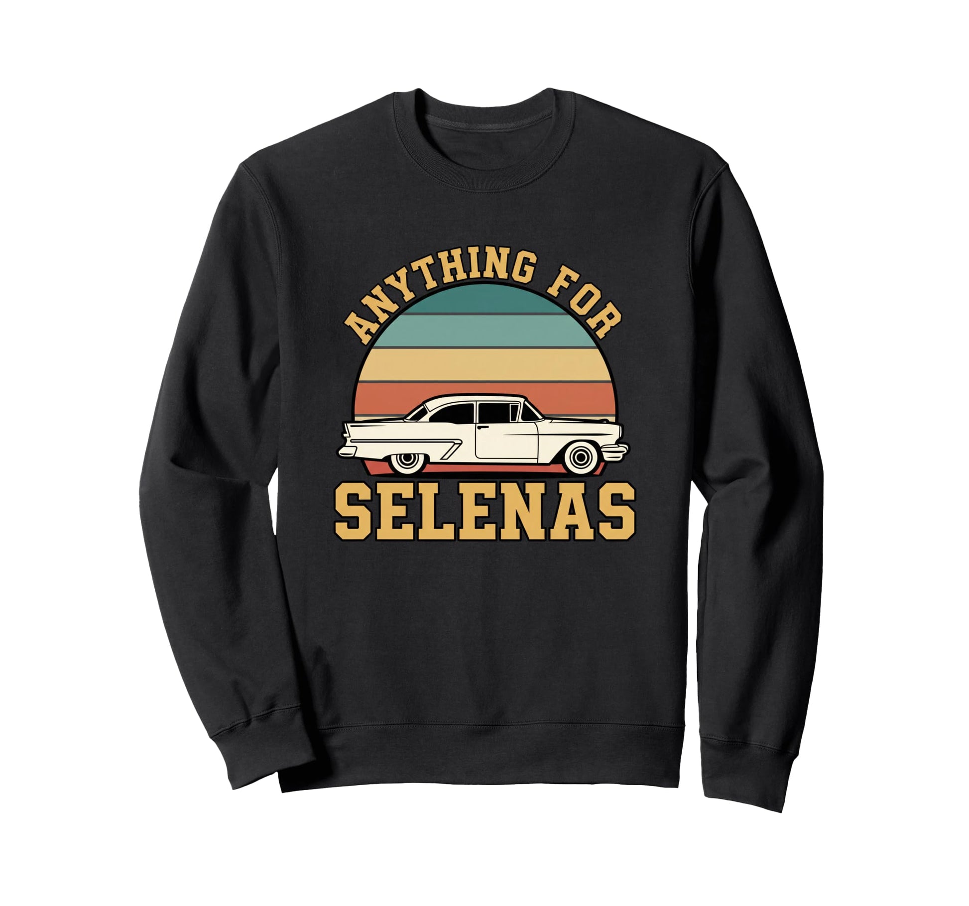 Anything Selenas Car Sunset Fan Sweatshirt - Custom Art Print Unisex - T-Shirt, Sweatshirt, Hoodie