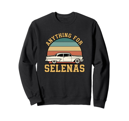 Anything Selenas Car Sunset Fan Sweatshirt - Custom Art Print Unisex - T-Shirt, Sweatshirt, Hoodie