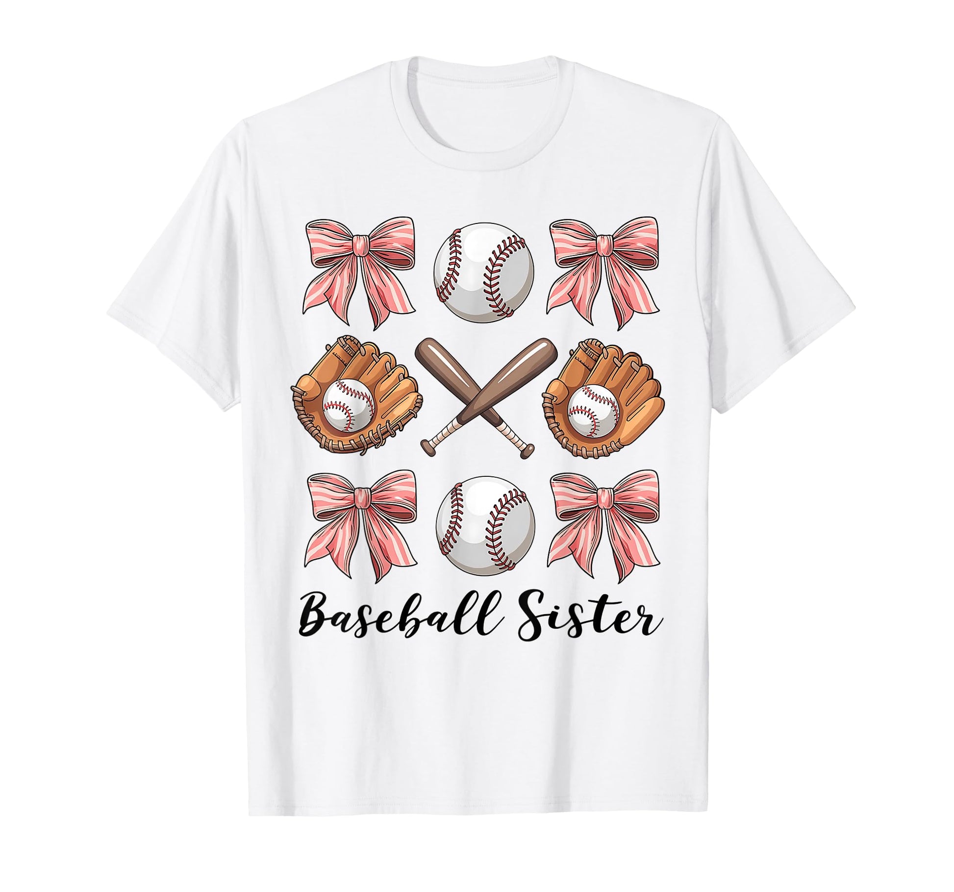 Baseball Sister Coquette Bow Mothers Day T-Shirt - Aesthetic Graphic Unisex - T-Shirt, Sweatshirt, Hoodie
