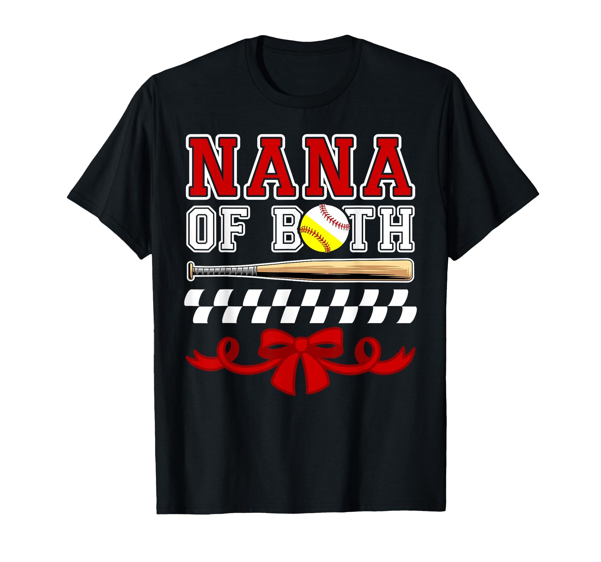 Nana Both Coquette Baseball Softball Nana T-Shirt - Unique Graphic Unisex - T-Shirt, Sweatshirt, Hoodie