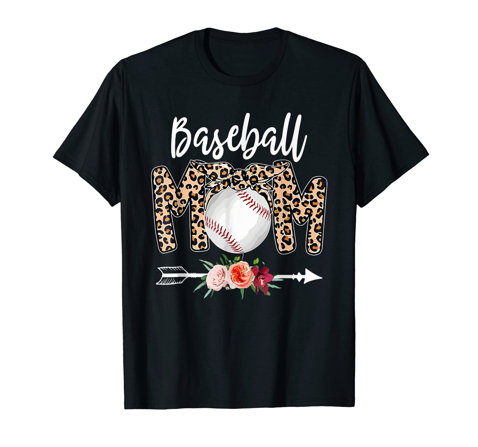 Mom Life Softball Baseball Mom Leopard T-Shirt - Novelty Apparel Men Women - T-Shirt, Sweatshirt, Hoodie