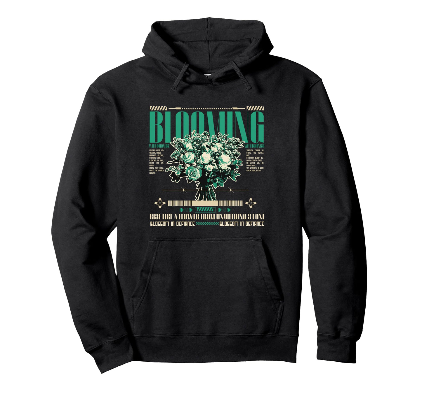Y2K Blooming Bold Urban Graffiti Hoodie - Trendy Graphic for Adults - T-Shirt, Sweatshirt, Hoodie