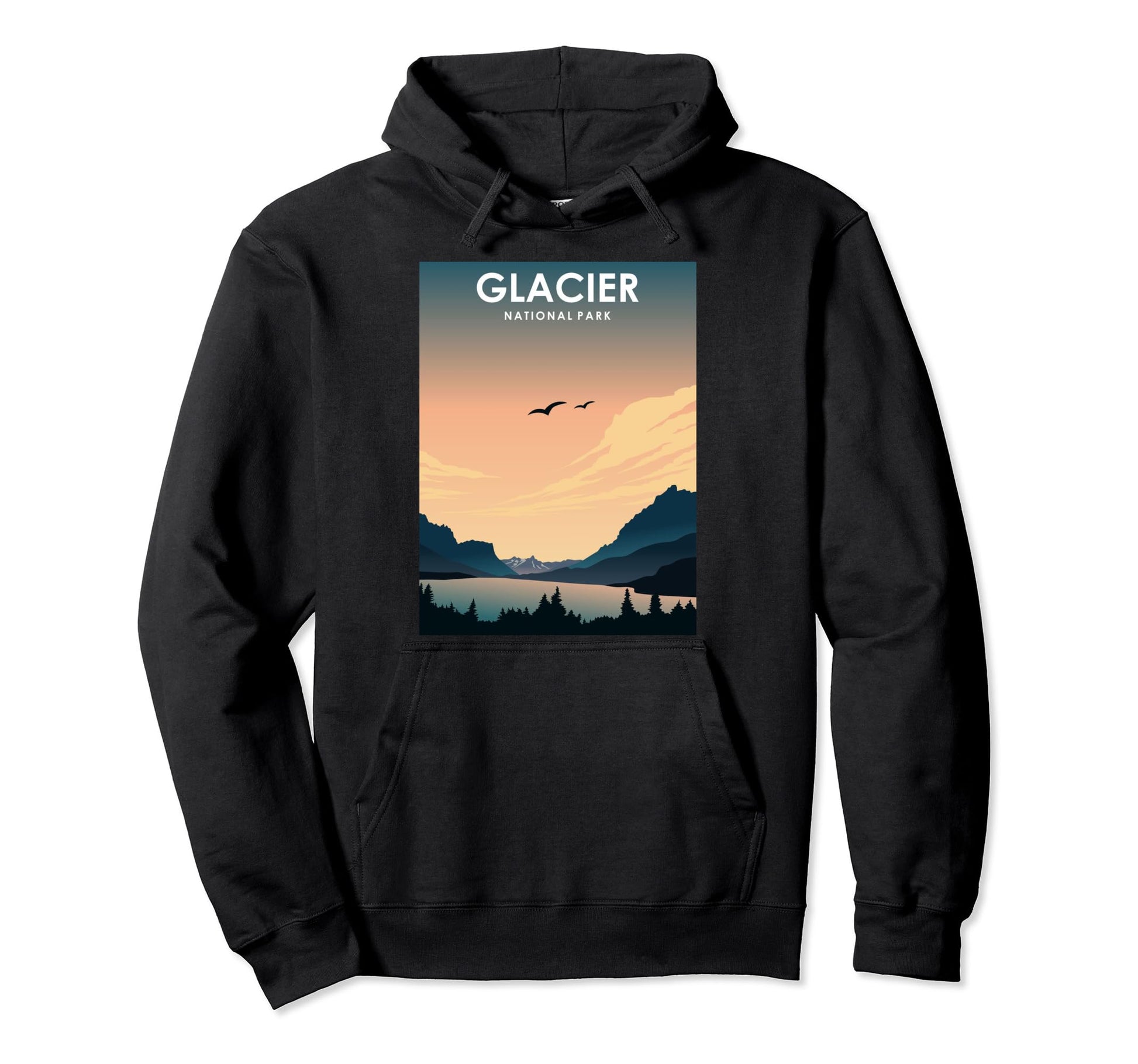 Glacier Grizzly Bear Glacier National Park Hoodie - Minimalist Print Unisex - T-Shirt, Sweatshirt, Hoodie