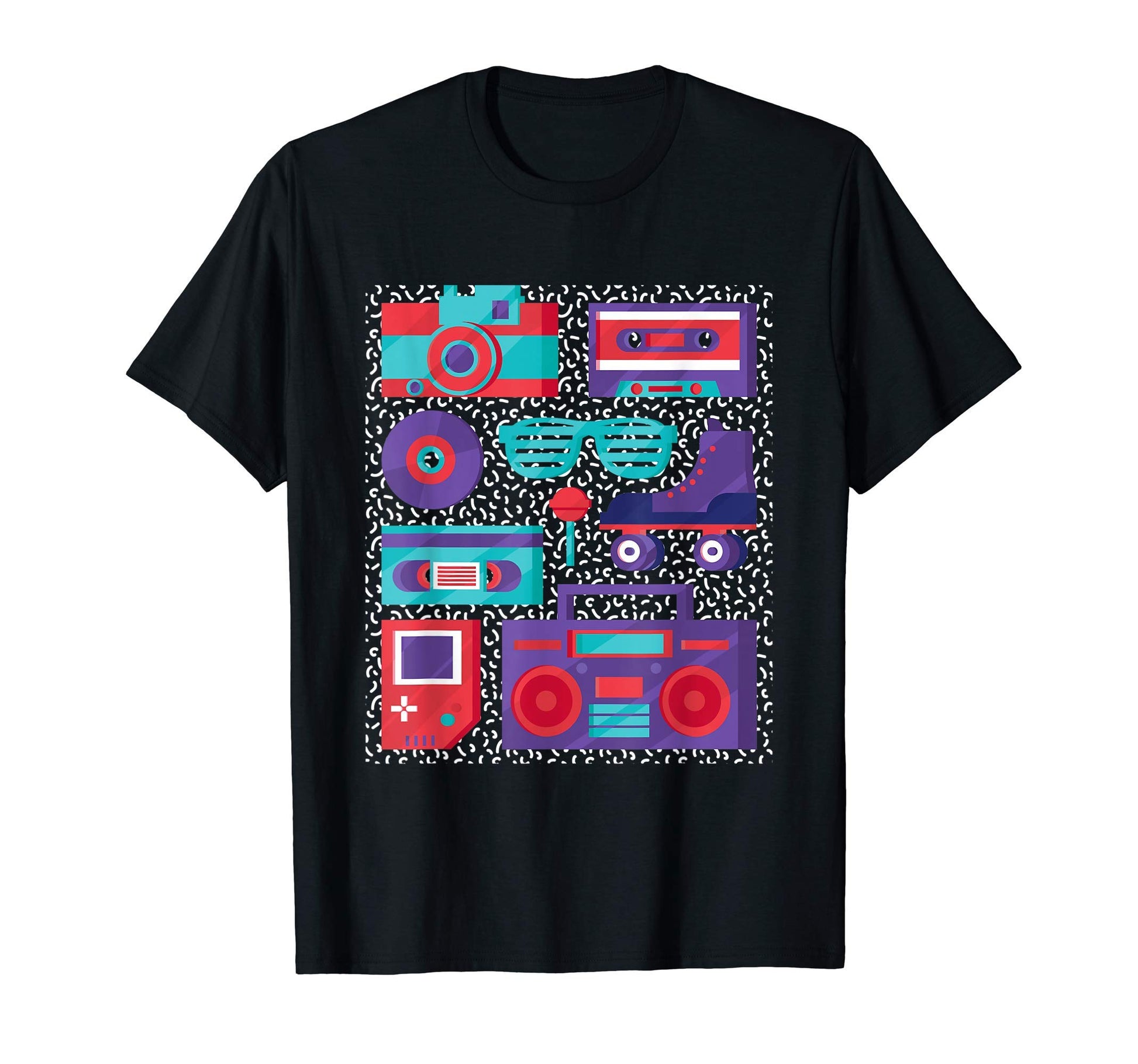 Camera Cassette Tape Roller Skate T-Shirt - Fun Novelty Design Men Women - T-Shirt, Sweatshirt, Hoodie