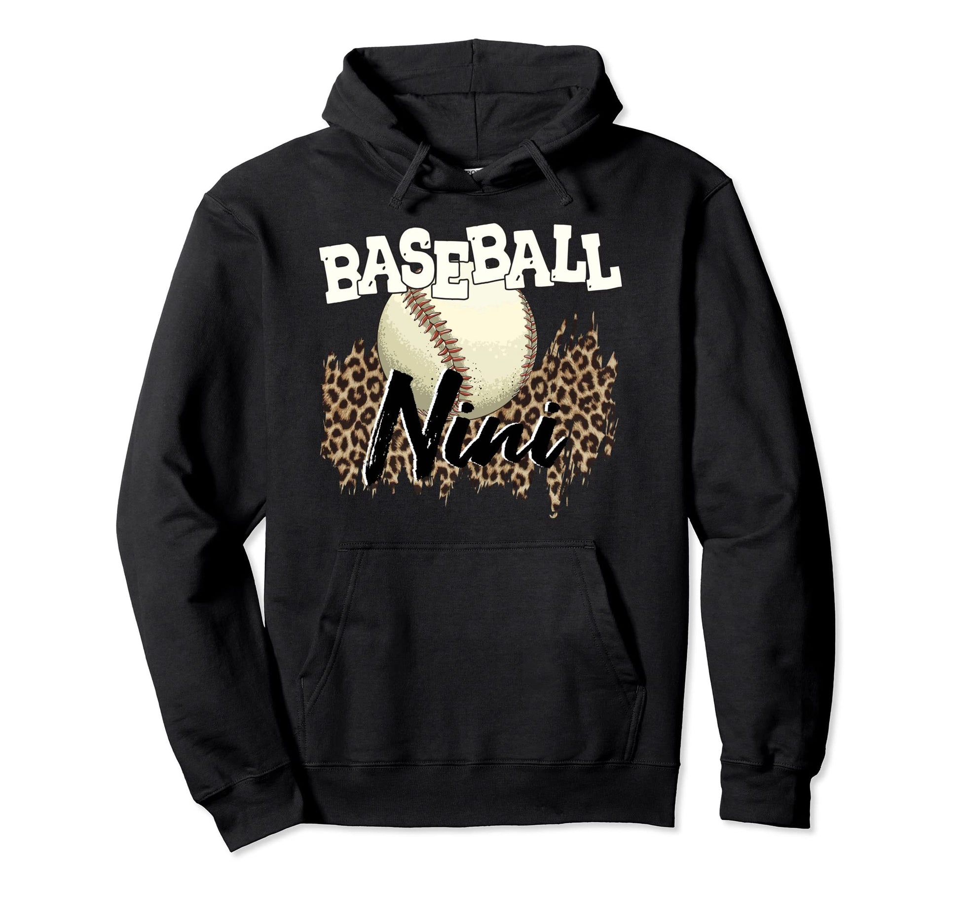 Baseball Nini Leopard Baseball Player Hoodie - Aesthetic Graphic Men Women - T-Shirt, Sweatshirt, Hoodie