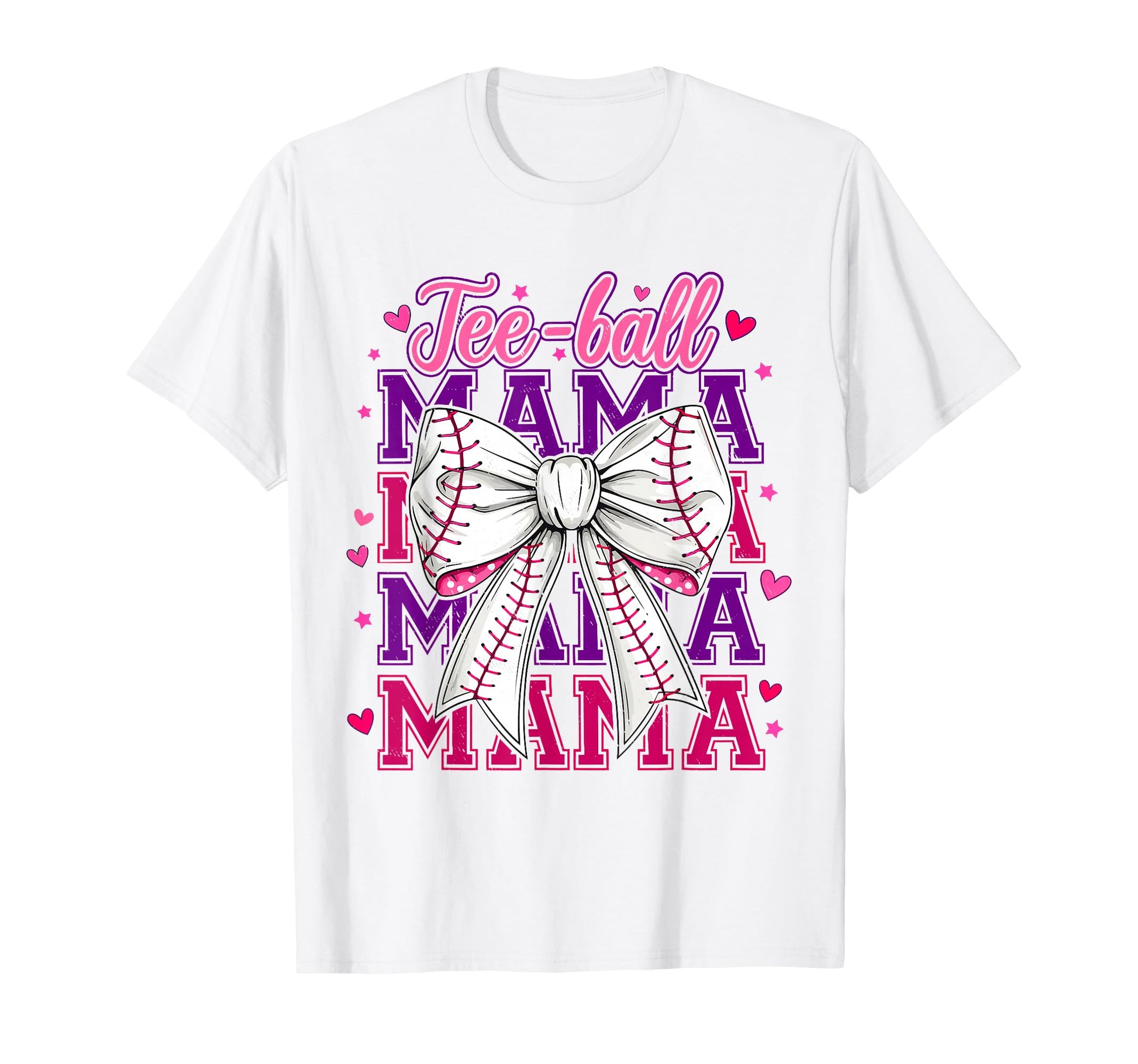 T Ball Mama Baseball Mom Coquette Bow T-Shirt - Minimalist Print Unisex - T-Shirt, Sweatshirt, Hoodie