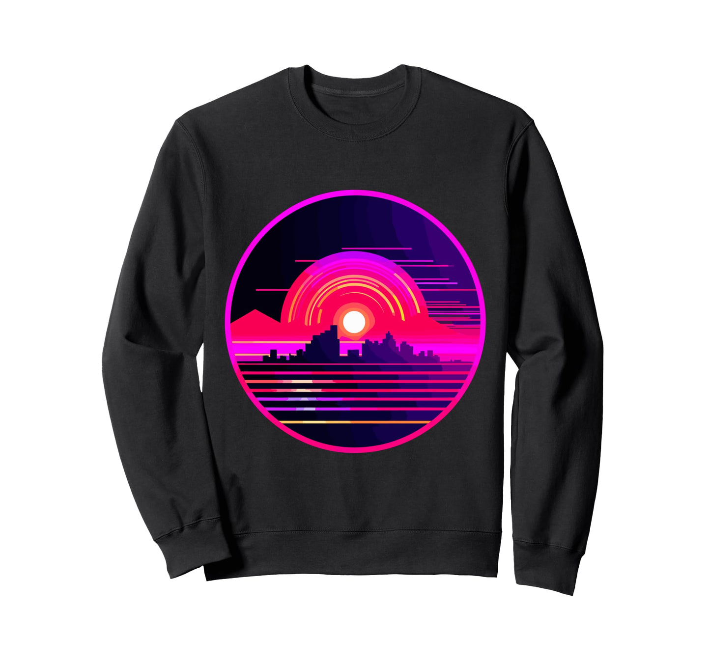 Vinyl Record Vaporwave Music Sweatshirt - Custom Art Print Men Women - T-Shirt, Sweatshirt, Hoodie