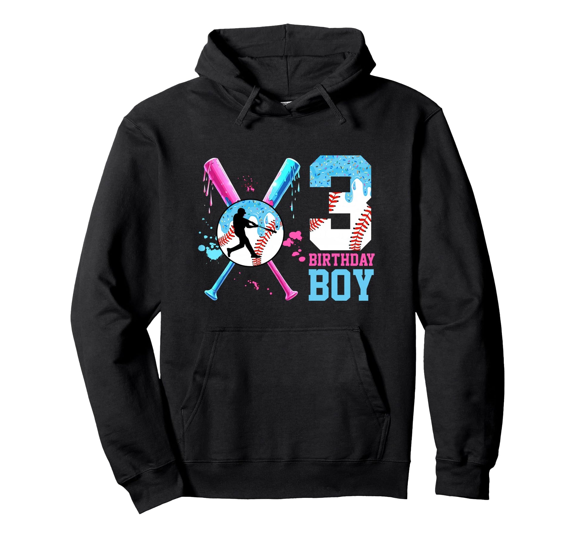 Baseball Ice Cream Drip 3Rd Hoodie - Casual Everyday Wear for Adults - T-Shirt, Sweatshirt, Hoodie