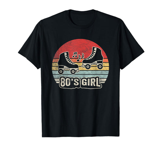 80S Roller Skates Music Vibe T-Shirt - Casual Everyday Wear for Adults - T-Shirt, Sweatshirt, Hoodie