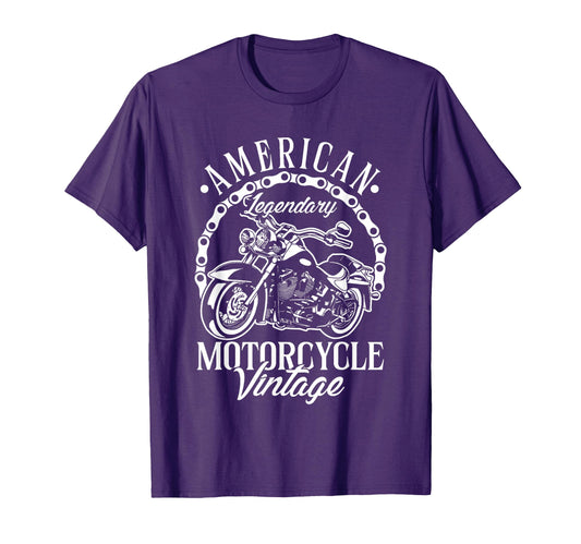 American Legendary Motorcycle Biker T-Shirt - Trendy Graphic Men Women - T-Shirt, Sweatshirt, Hoodie