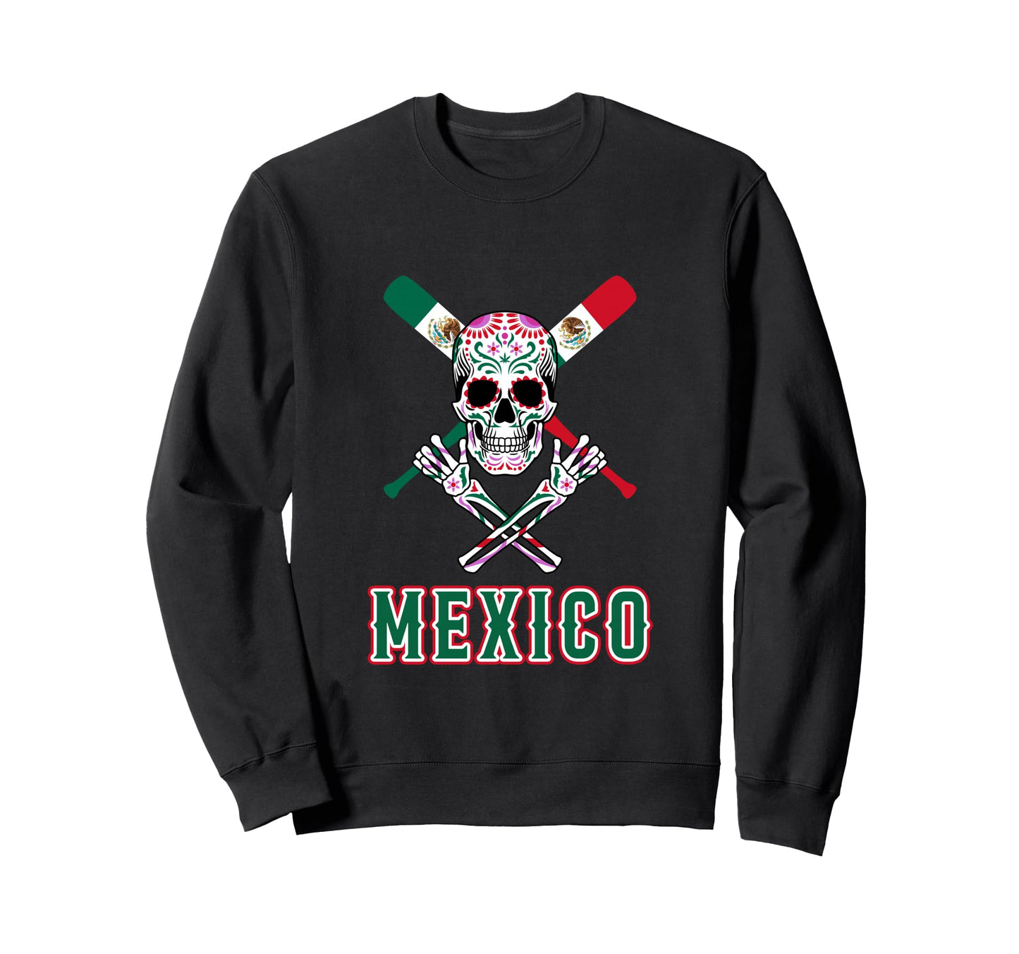 Sugar Skull Cinco De Mayo Sweatshirt - Casual Everyday Wear Men Women - T-Shirt, Sweatshirt, Hoodie