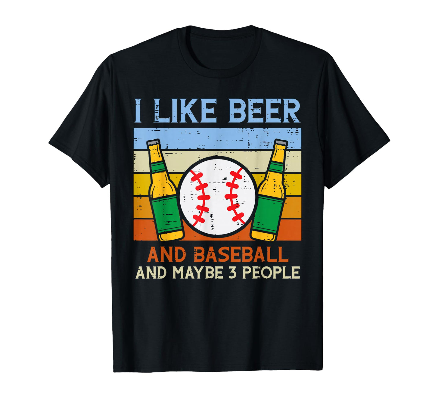 I Like Beer Baseball 3 People Funny T-Shirt - Aesthetic Graphic Unisex - T-Shirt, Sweatshirt, Hoodie