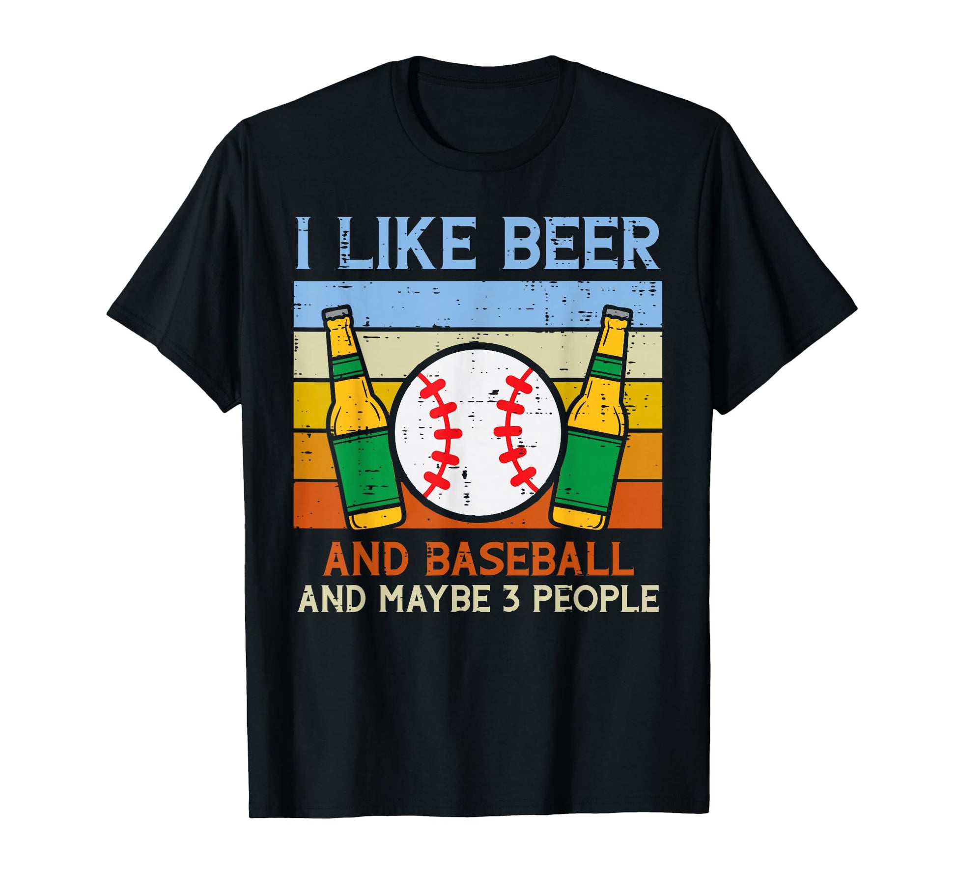 I Like Beer Baseball 3 People Funny T-Shirt - Aesthetic Graphic Unisex - T-Shirt, Sweatshirt, Hoodie