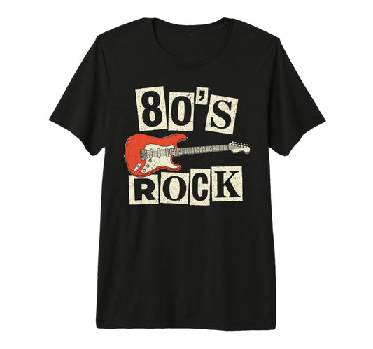 80S Rock Electric Guitar Rock N Roll T-Shirt - Aesthetic Graphic Unisex - T-Shirt, Sweatshirt, Hoodie