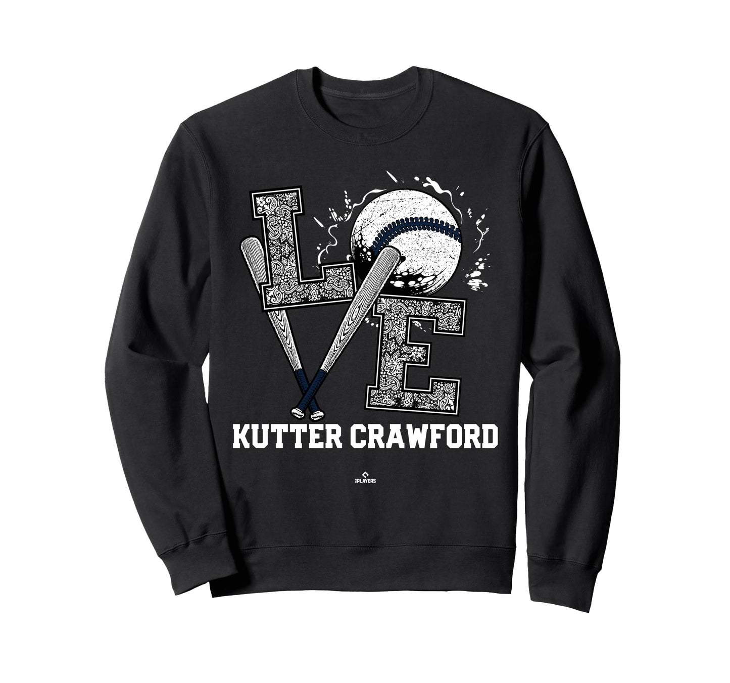 Distressed Baseball Love Kutter Sweatshirt - Trendy Graphic Men Women - T-Shirt, Sweatshirt, Hoodie