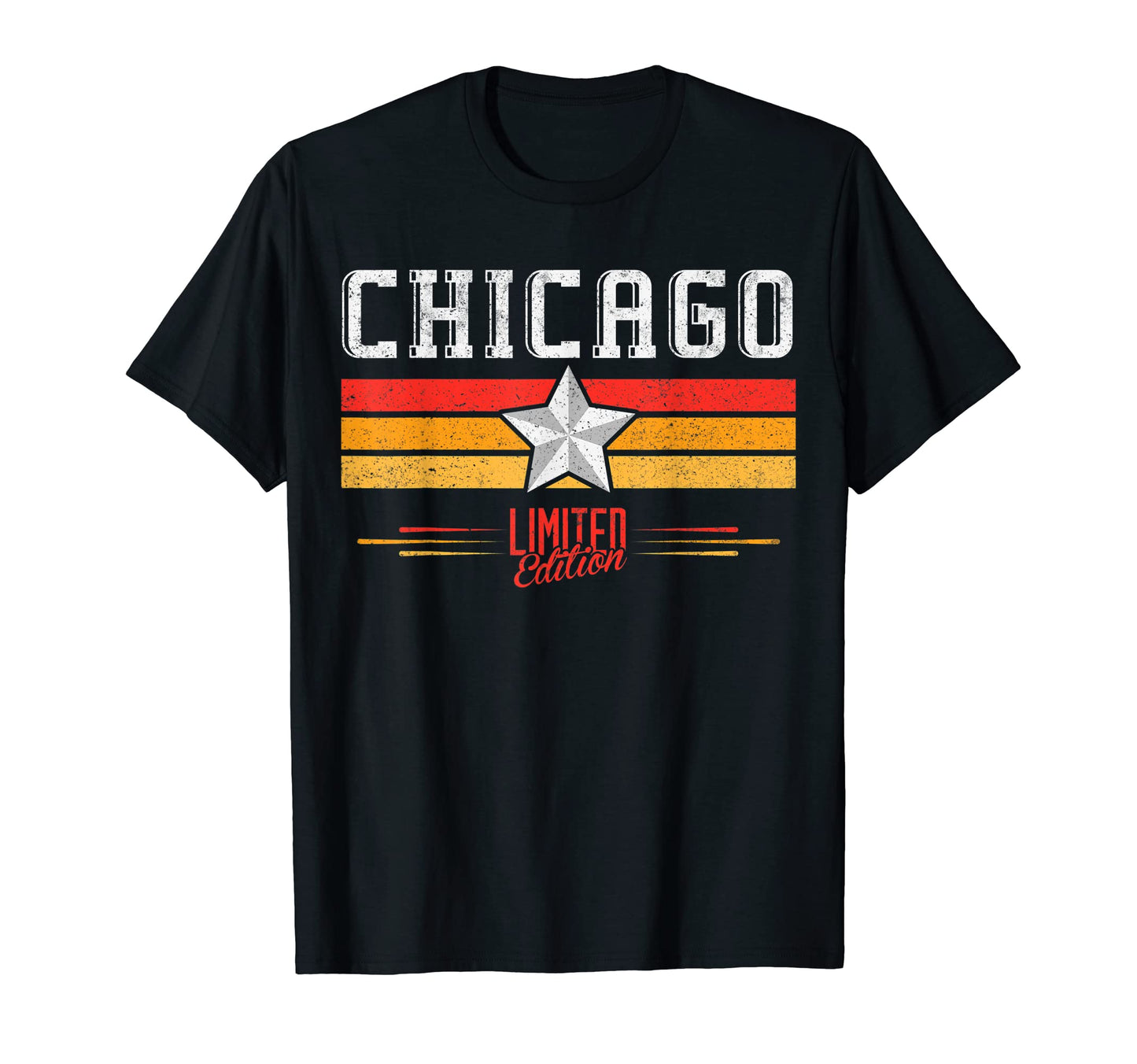 Chicago Illinois Stripes Chicago T-Shirt - Fun Novelty Design for Adults - T-Shirt, Sweatshirt, Hoodie