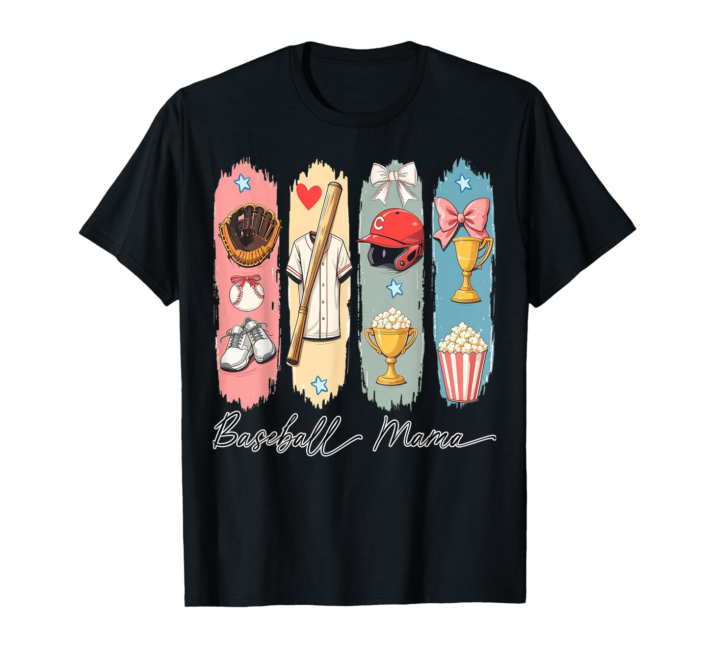 Baseball Mama Coquette Bow Funny Game T-Shirt - Aesthetic Graphic Unisex - T-Shirt, Sweatshirt, Hoodie