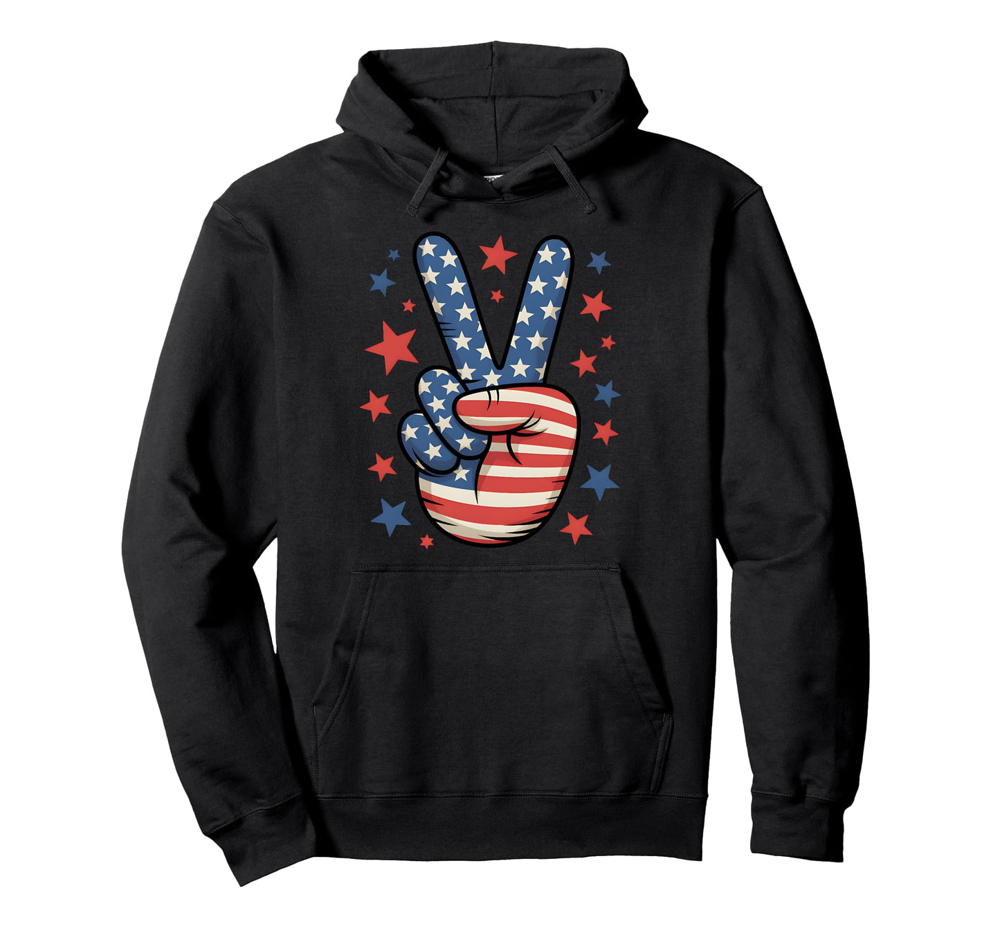 July 4Th Peace Usa American Flag Hoodie - Unique Graphic for Adults - T-Shirt, Sweatshirt, Hoodie